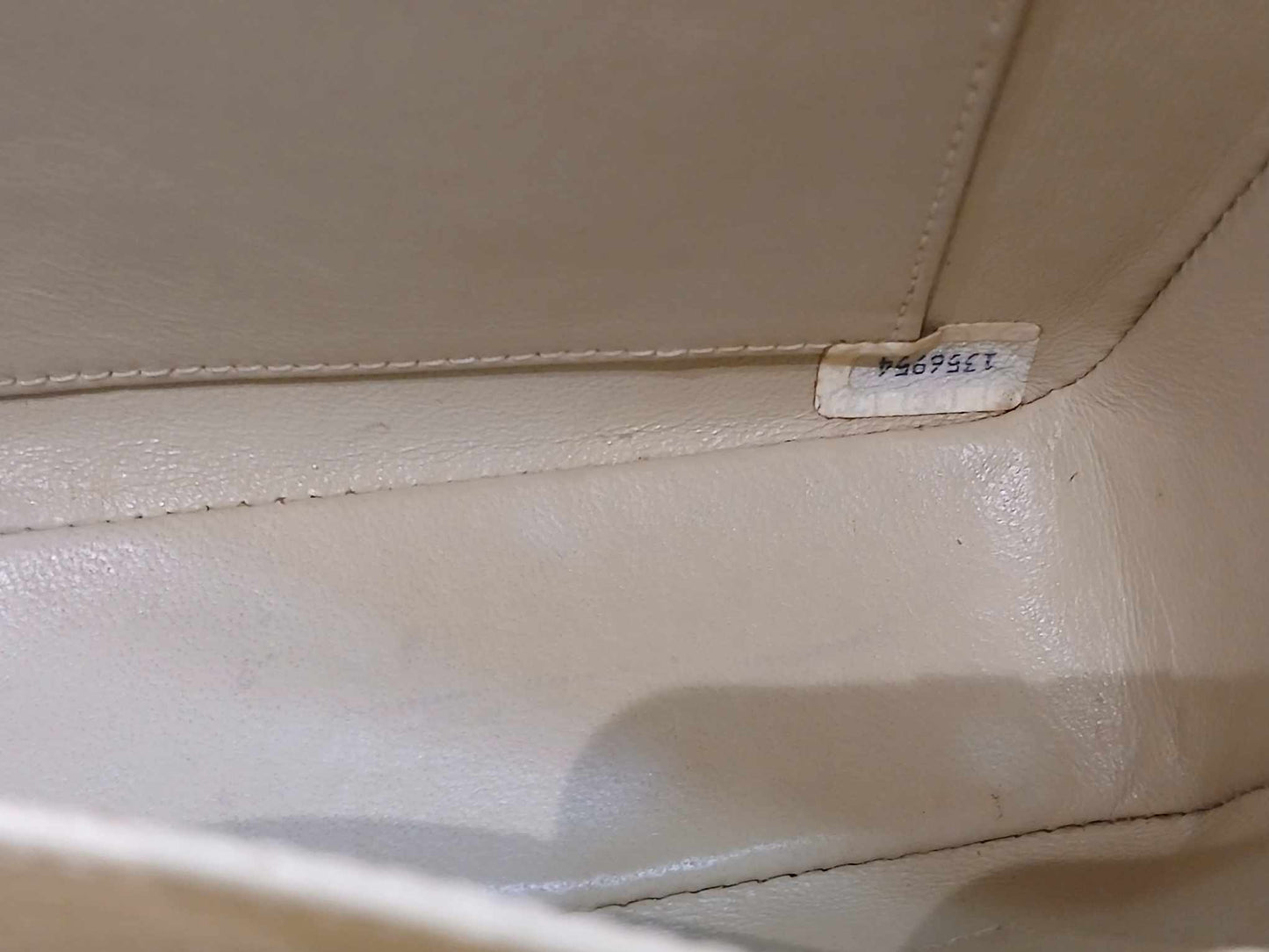 Chanel Vintage Beige Lambskin Bag Series 1