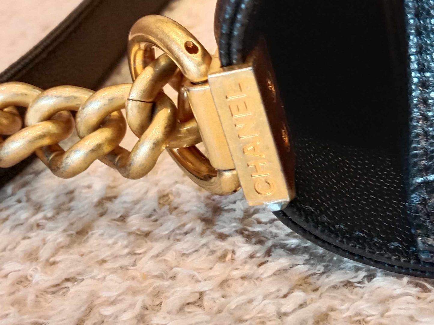 Chanel Leboy Caviar Black Old Medium Series 28