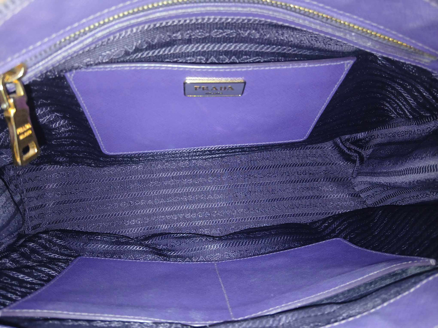 Prada Galleria Saffiano Purple Bag