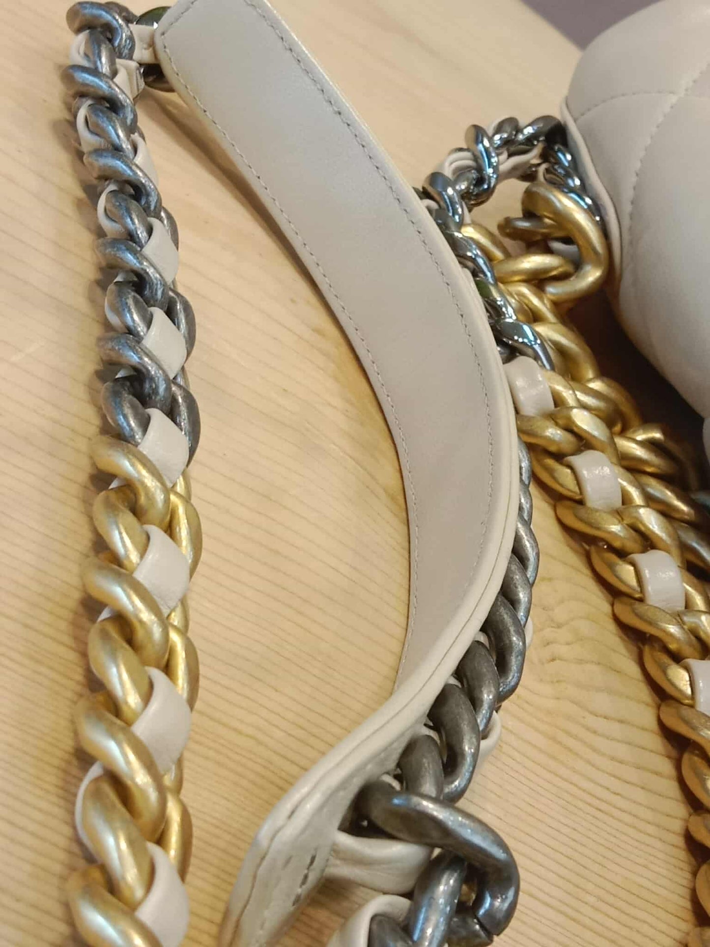 Chanel C19 Beige Lambskin Beige Small Series 30