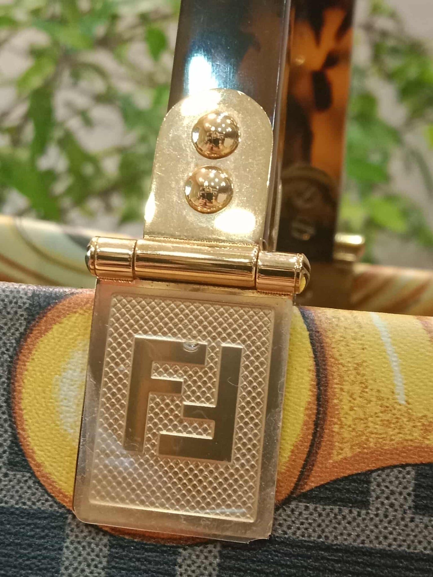 Fendi x Versace Fendace Baroque Print Sunshine Shopper Tote Satchel
