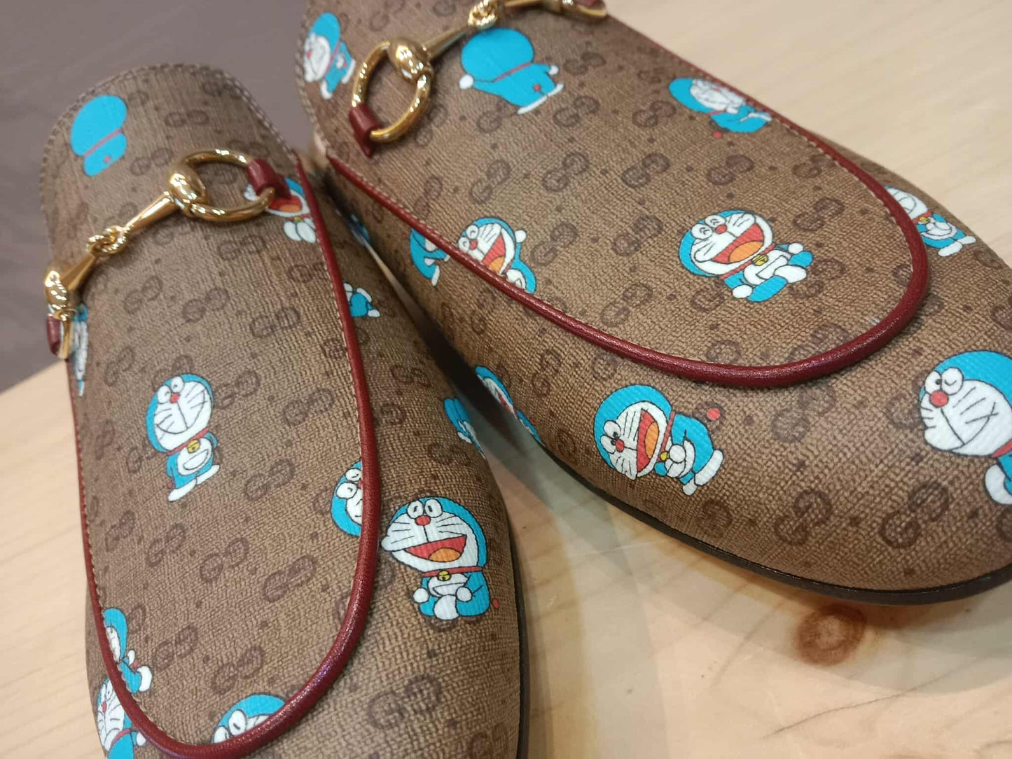 Gucci Doraemon Collaboration Horsebit Mules Size 37