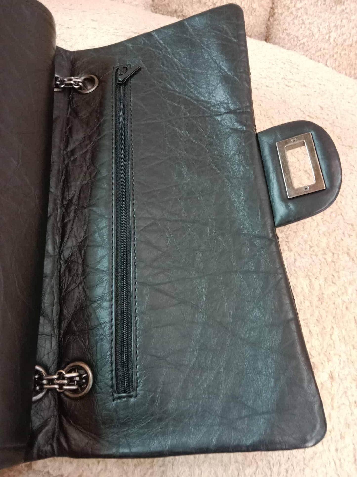 Chanel Reissue Mademoiselle Double Flap Black Calfskin Series 14