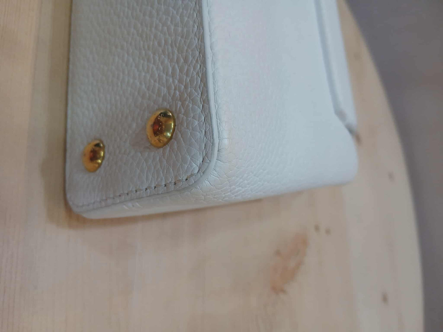 Louis Vuitton Mini Capucine Snakeskin Handle White