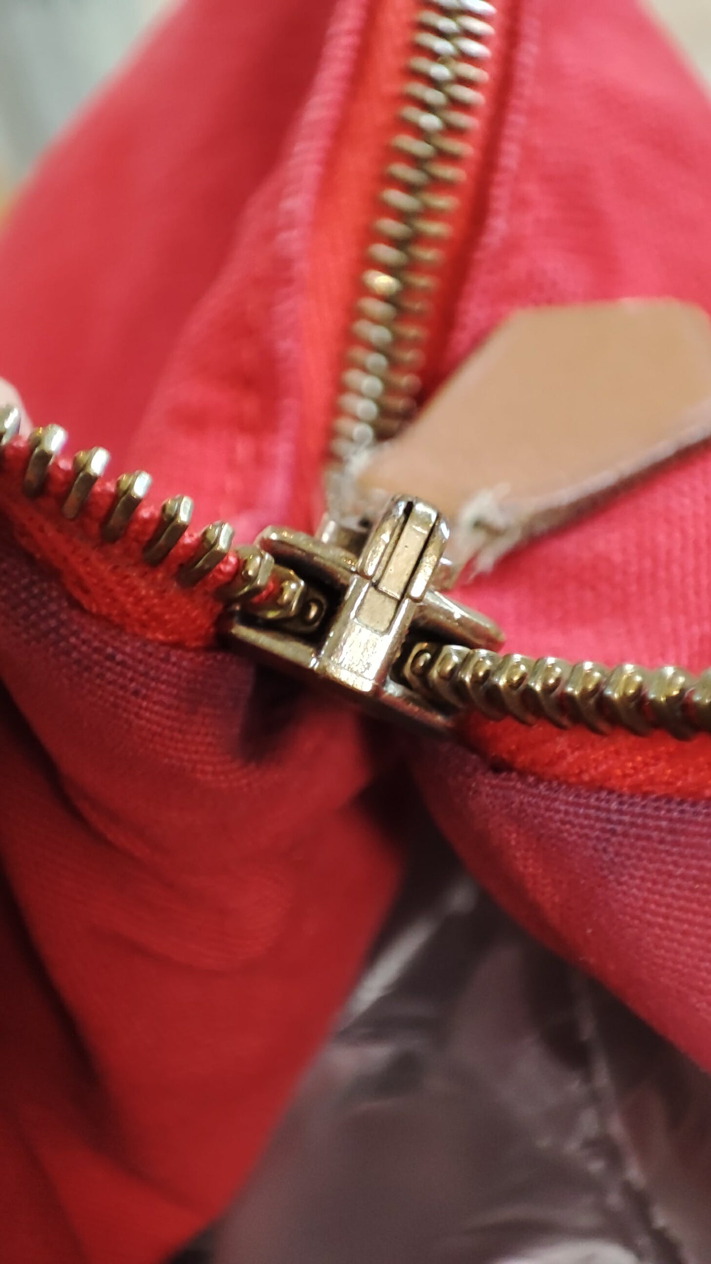 Hermes Bolide Canvas Red Pouch