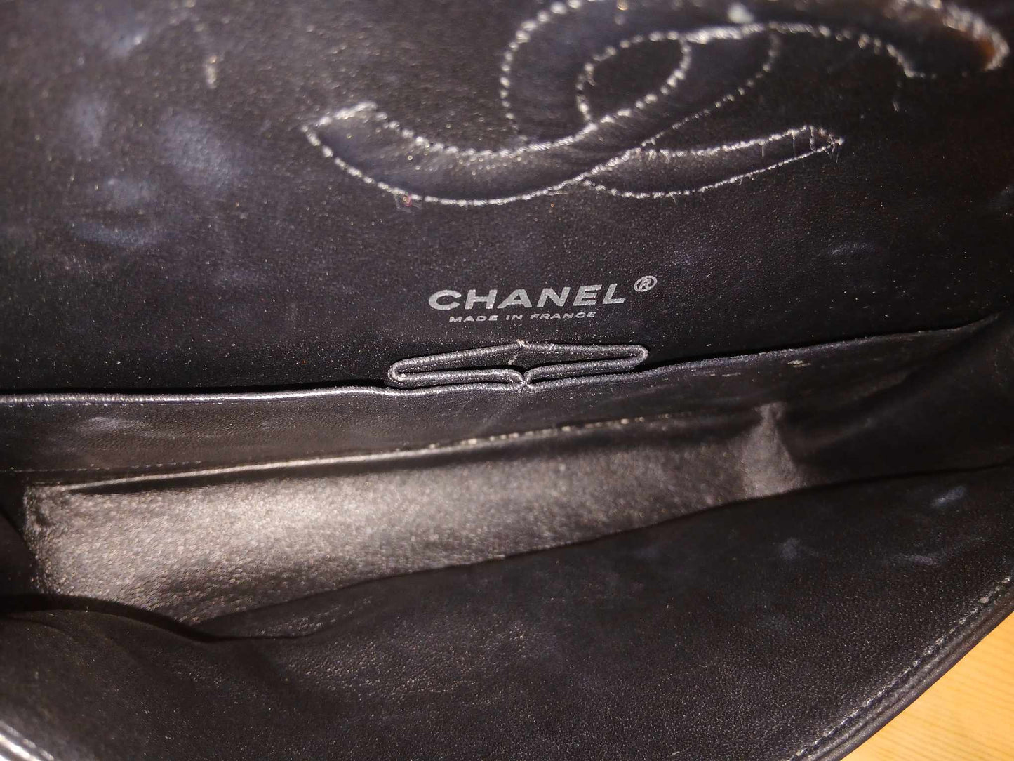 Chanel Classic Quilted Patent Double Flap Bag Black Medium Series 20