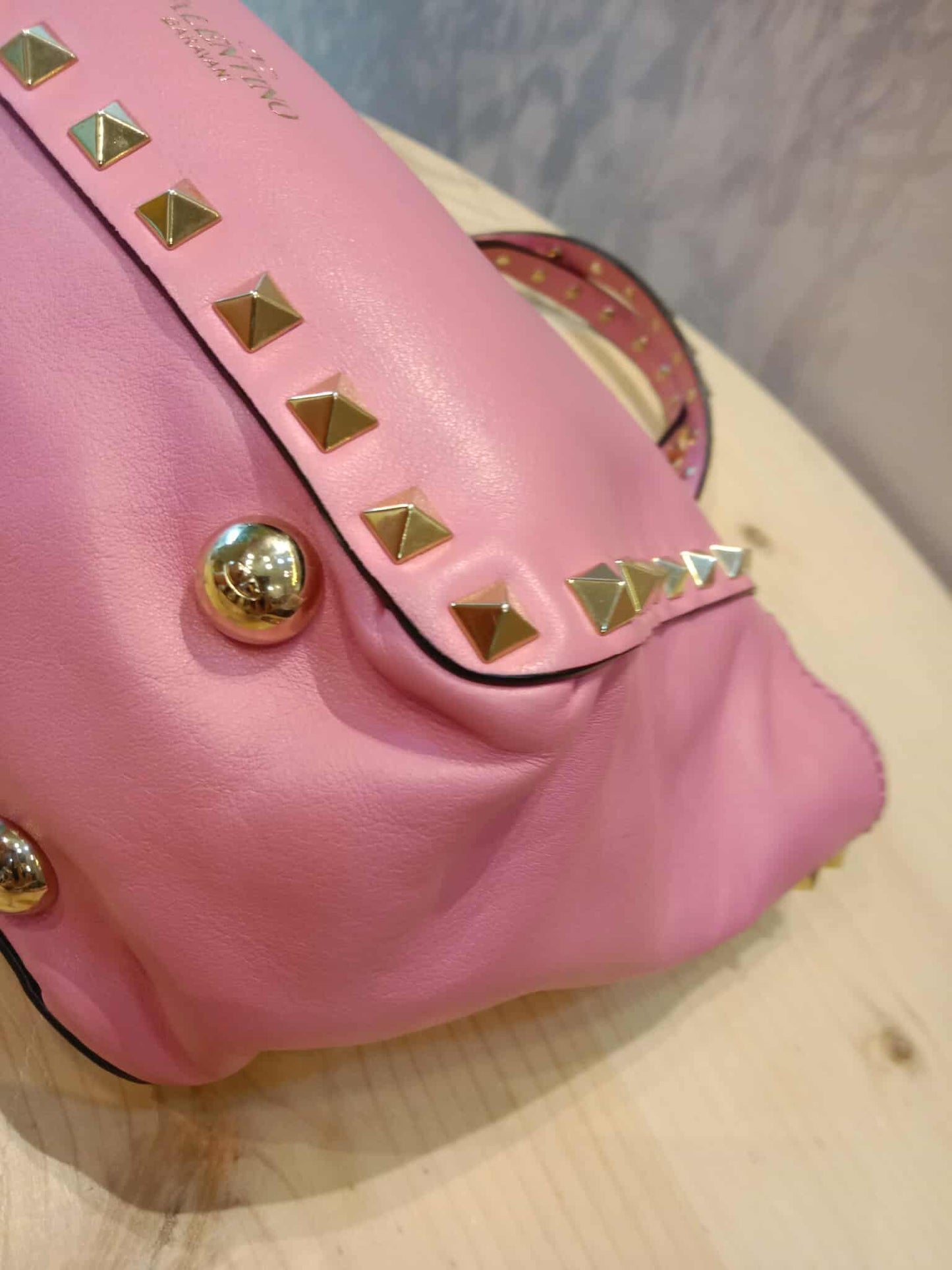 Valentino Rockstud Tote Bag Pink Mini