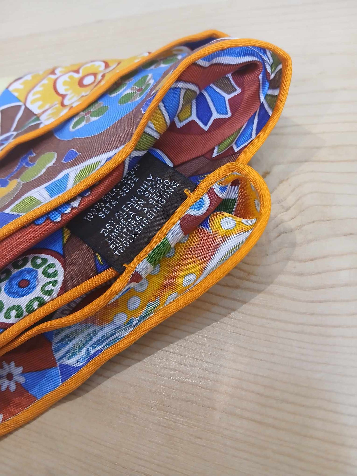 Hermes L'art Du Sarasa Orange Scarf 90 cm