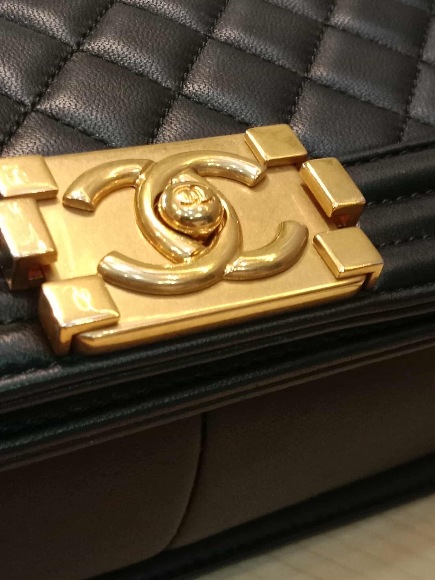 Chanel Leboy Quilted Lambskin Old Medium Black Series 23