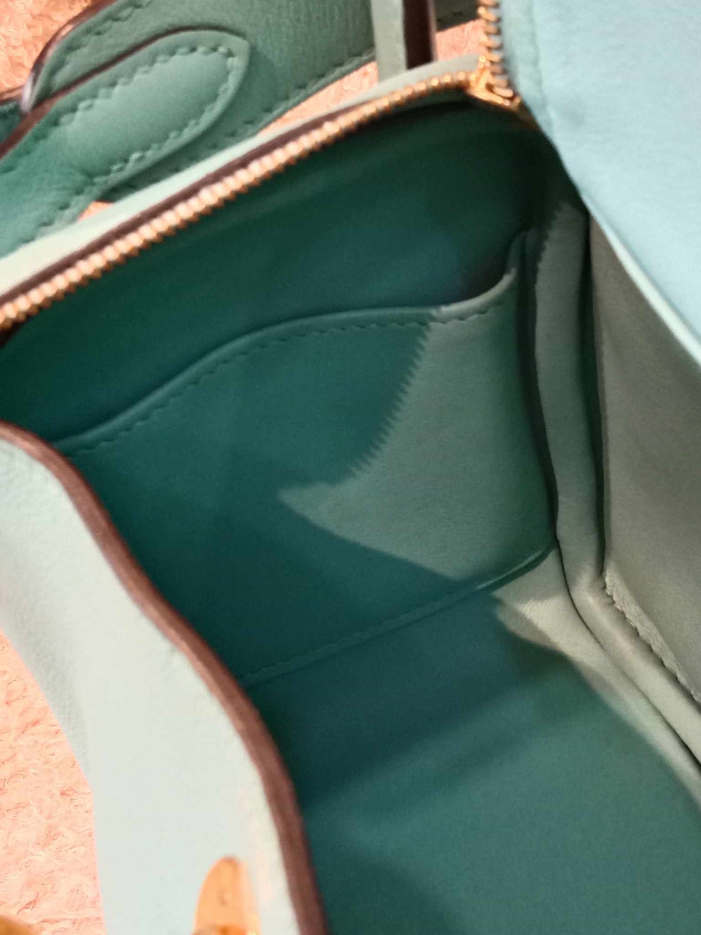 Hermes Mini Lindy Tiffany Blue Stamp Y 2020