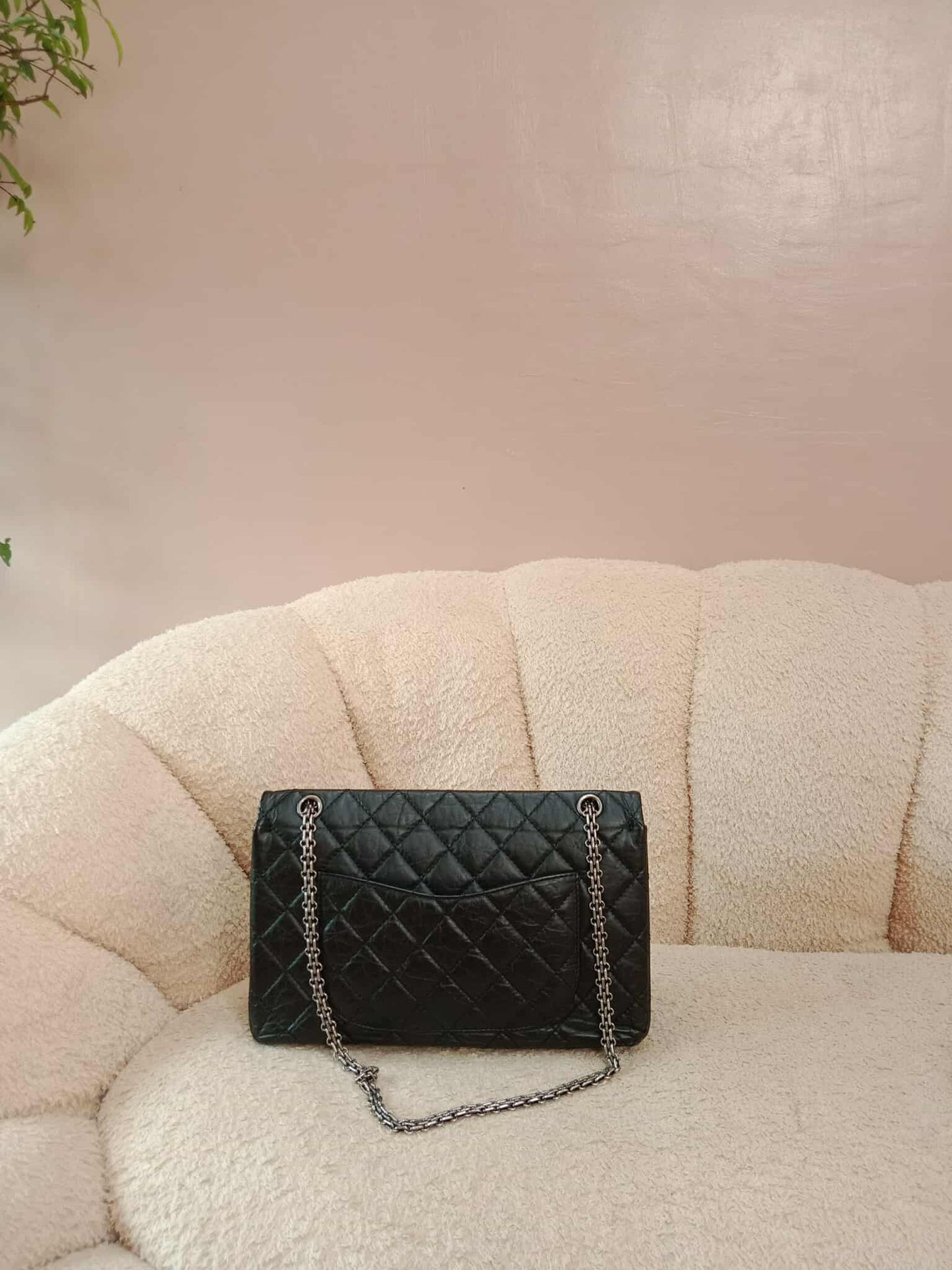Chanel Reissue Mademoiselle Double Flap Black Calfskin Series 14