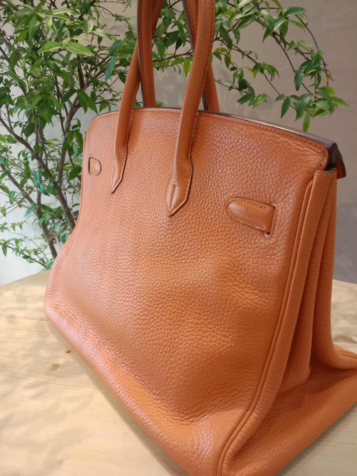 Hermes Birkin 35 Poppy Orange Clemence Stamp L Square 2008