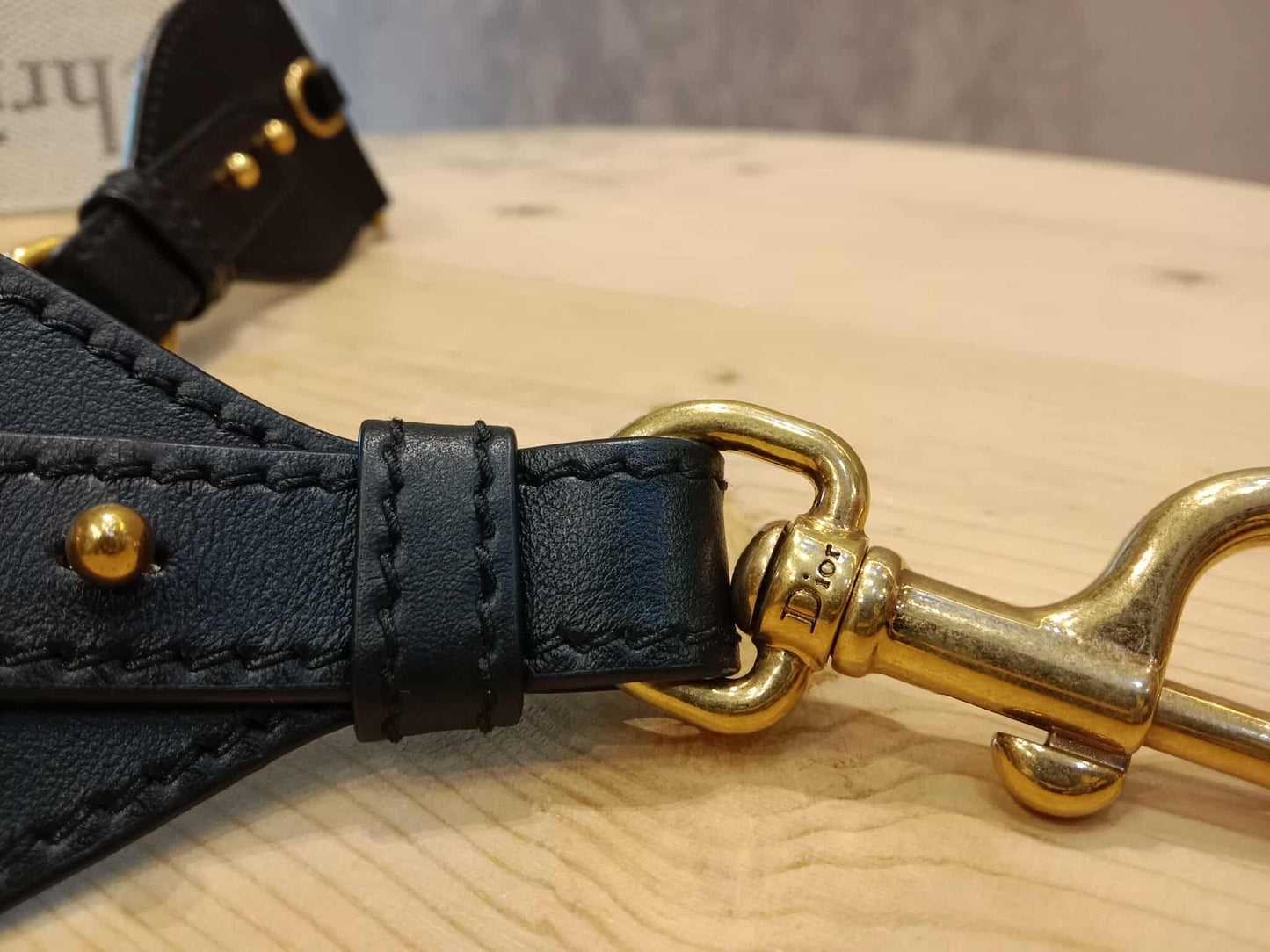 Dior Embroidered Logo Shoulder Strap