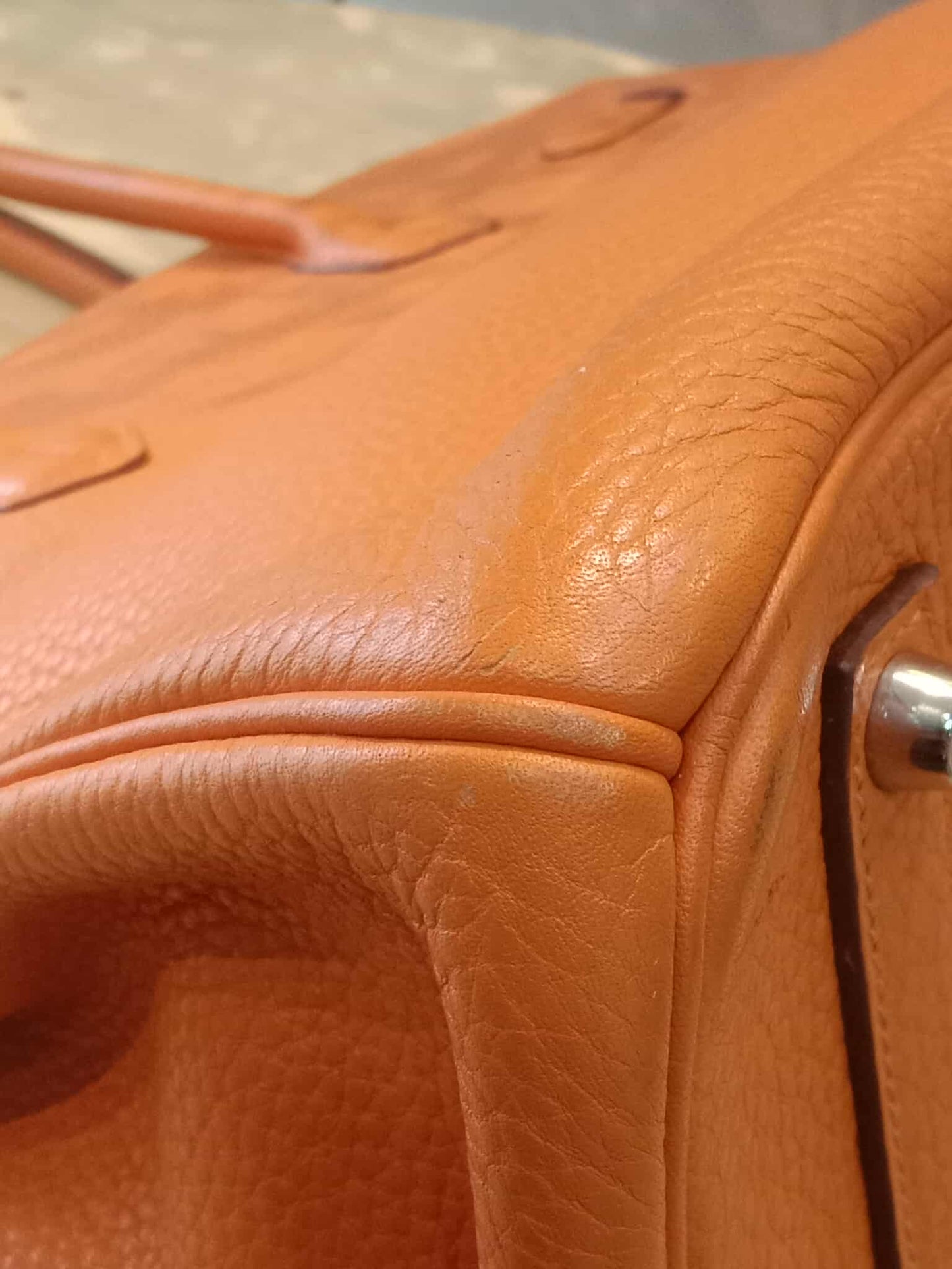 Hermes Birkin 35 Poppy Orange Clemence Stamp L Square 2008