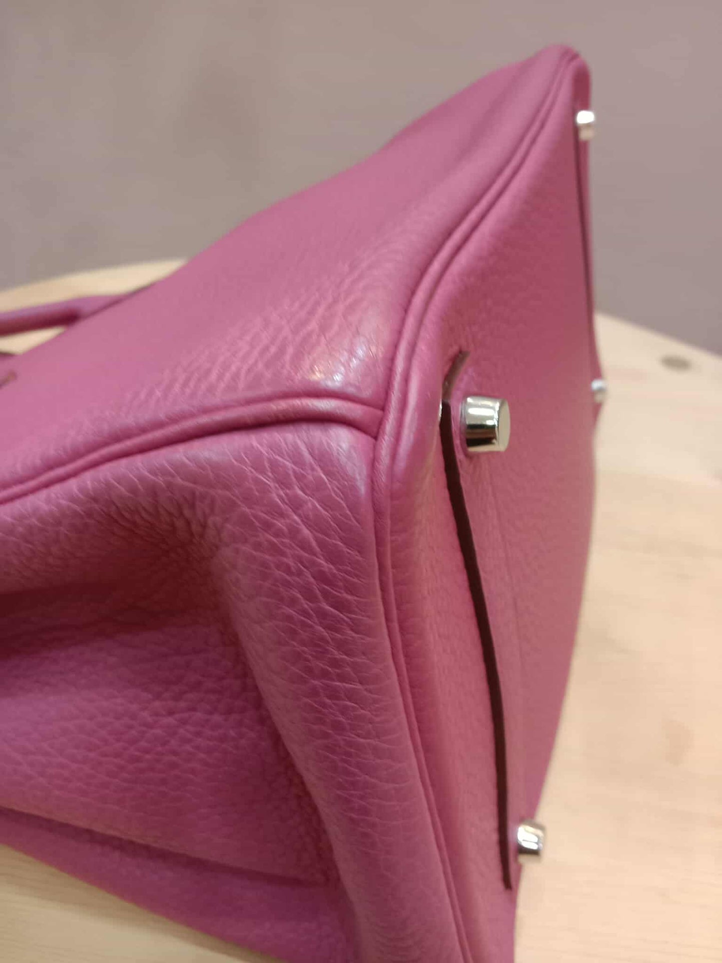 Hermes Birkin 35 Rose Poupre Clemence Stamp T 2015
