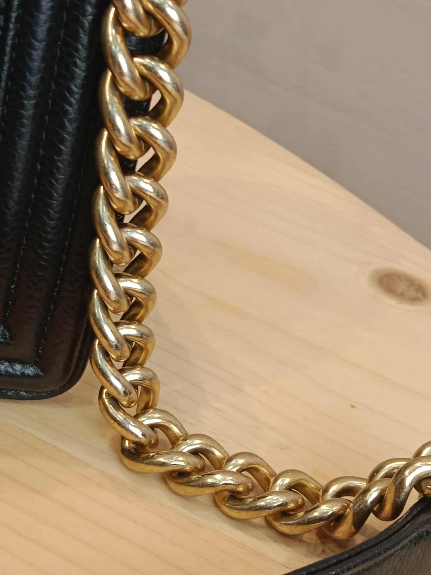 Chanel Leboy Old Medium Quilted Caviar Black Series 25