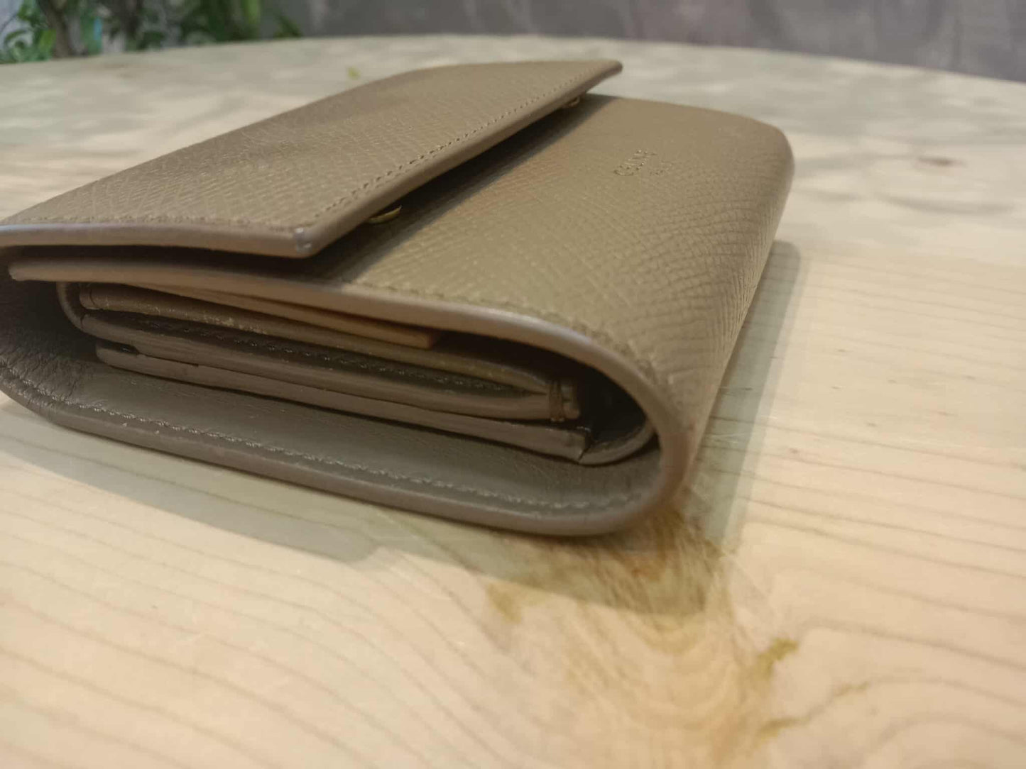 Celine Beige Trifold Wallet