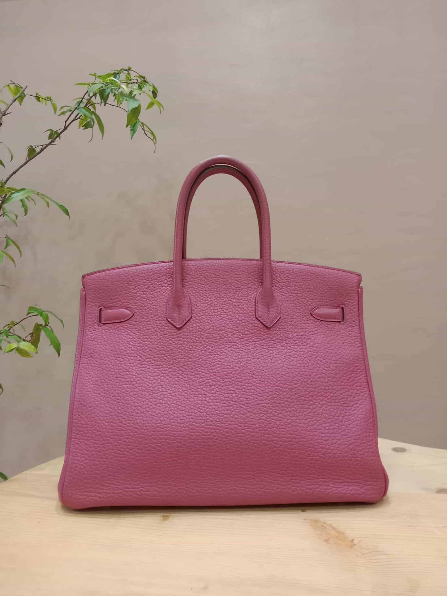 Hermes Birkin 35 Rose Poupre Clemence Stamp T 2015