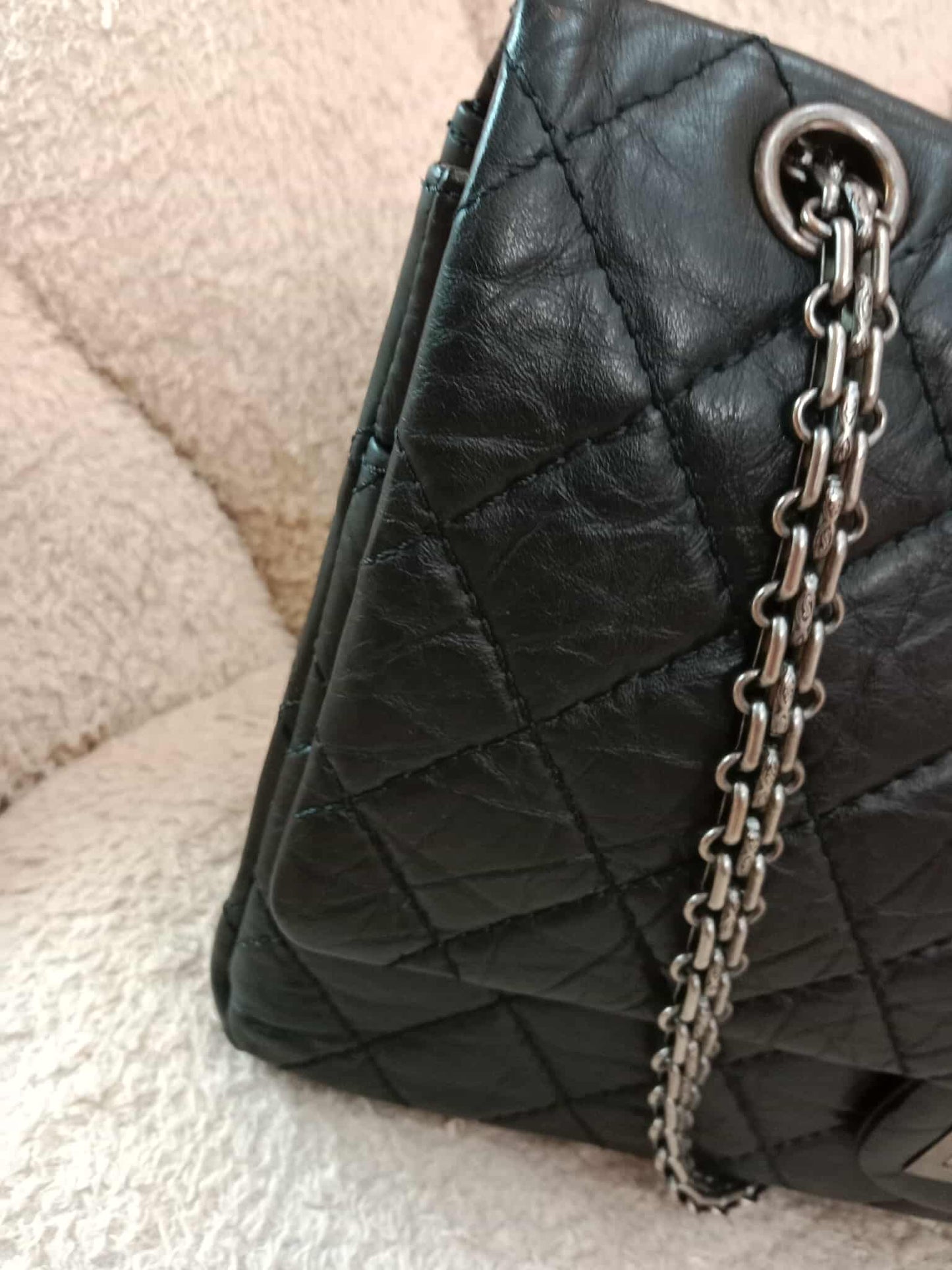 Chanel Reissue Mademoiselle Double Flap Black Calfskin Series 14