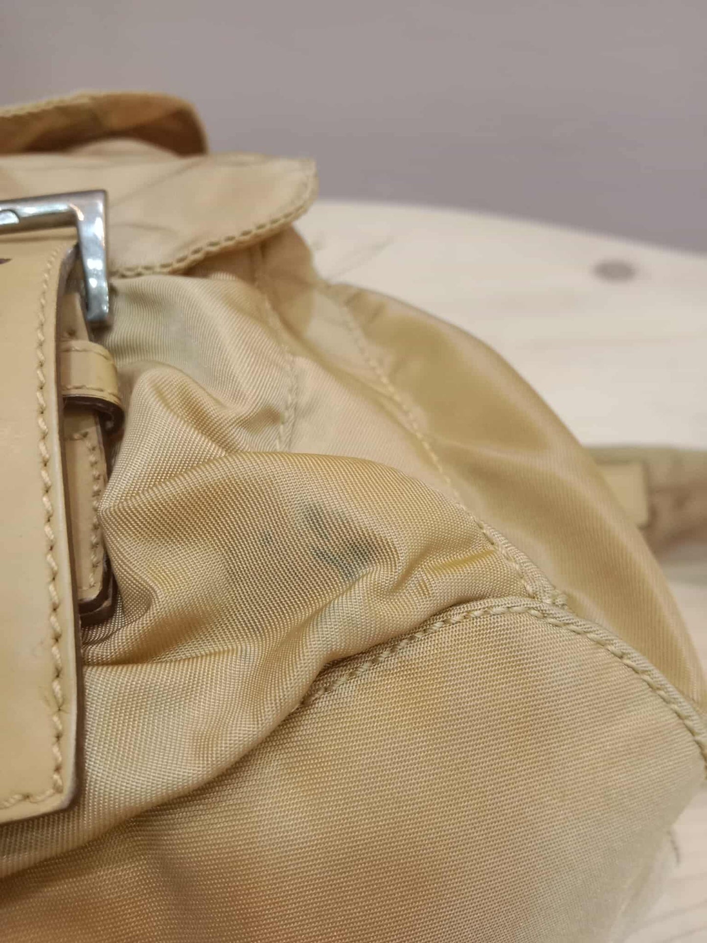 Prada Nylon Backpack Small Beige