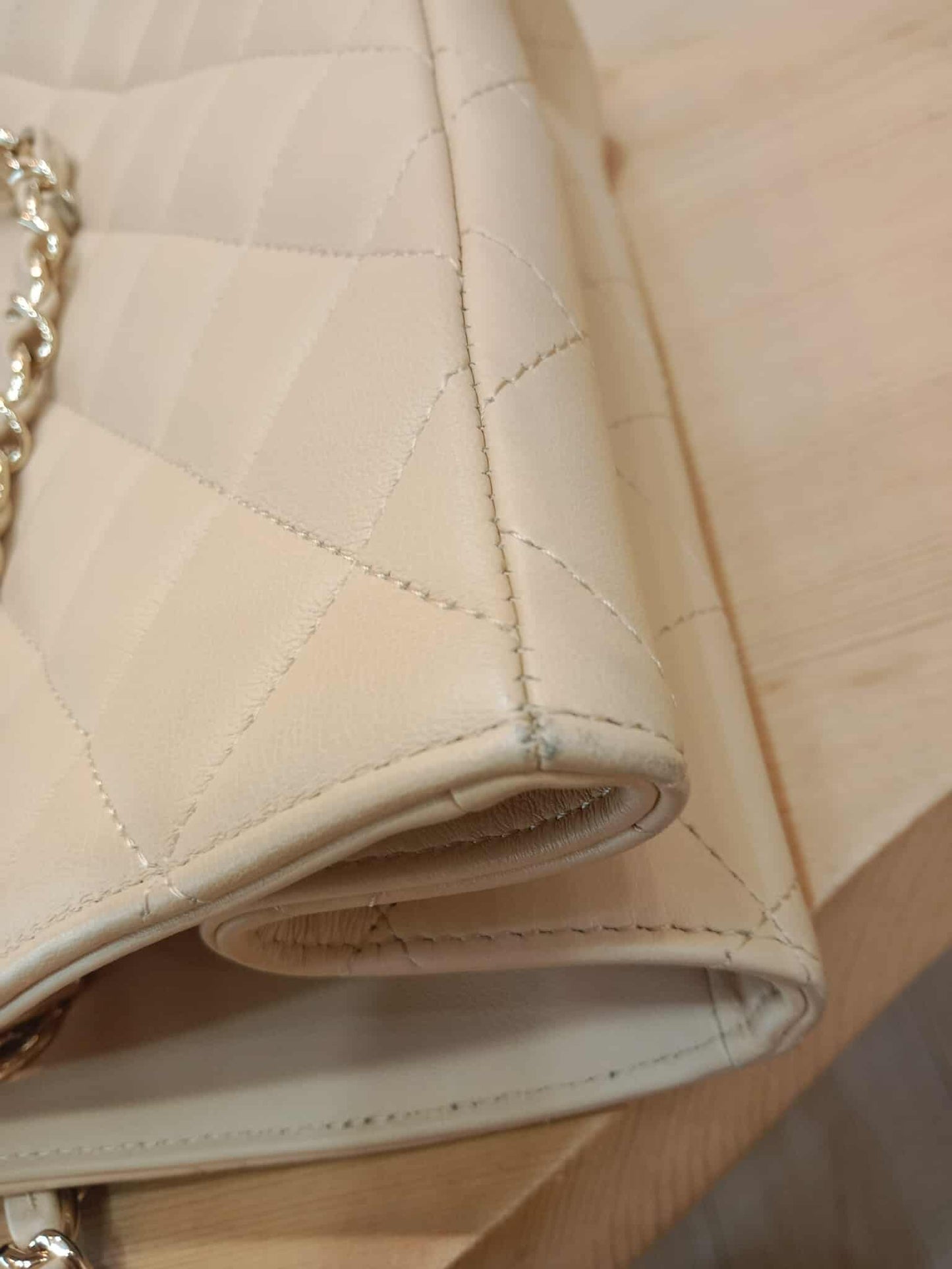 Chanel Classic CC Tote Beige Lambskin Series 21