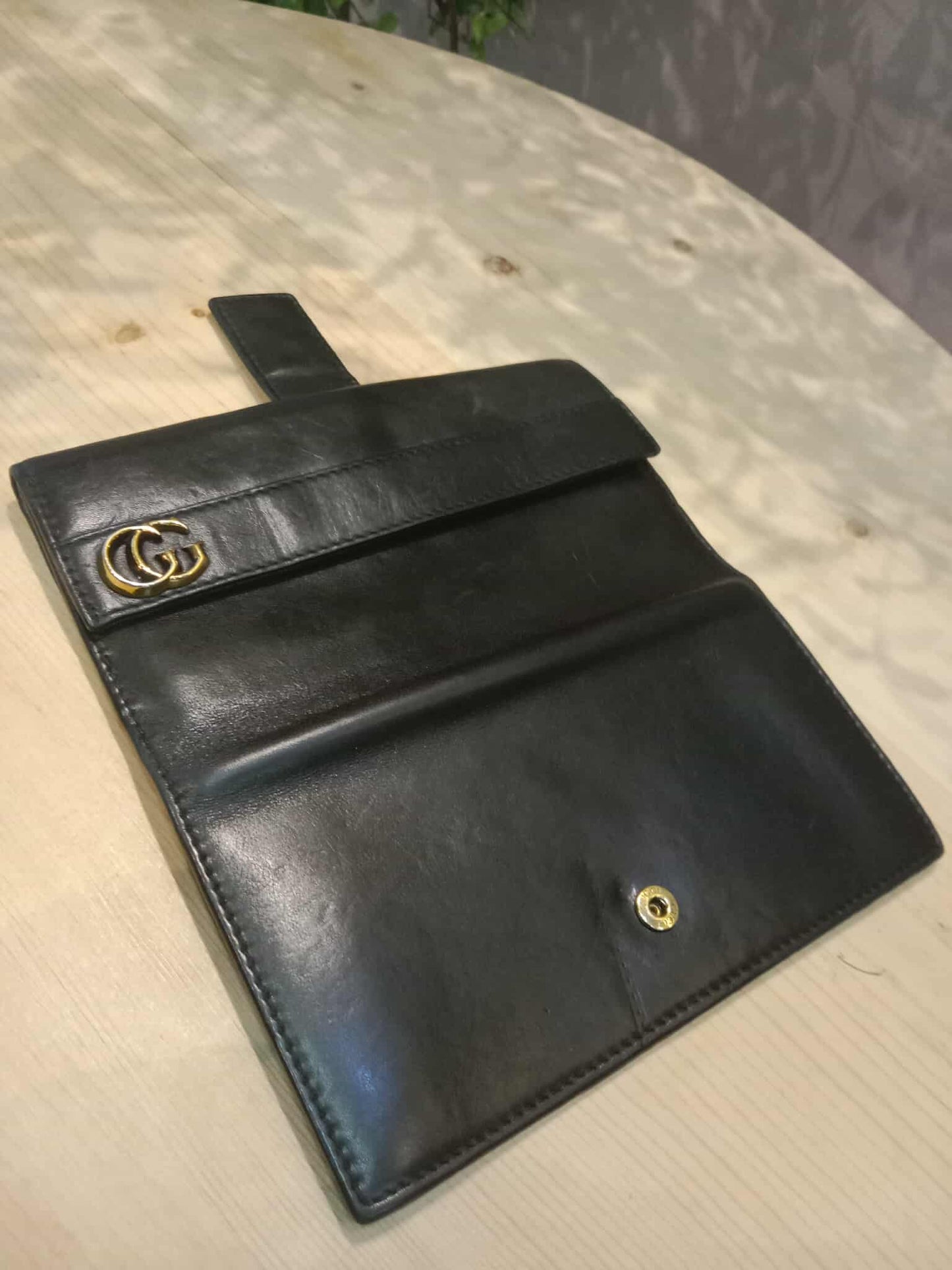 Gucci GG Marmont French Continental Wallet Black