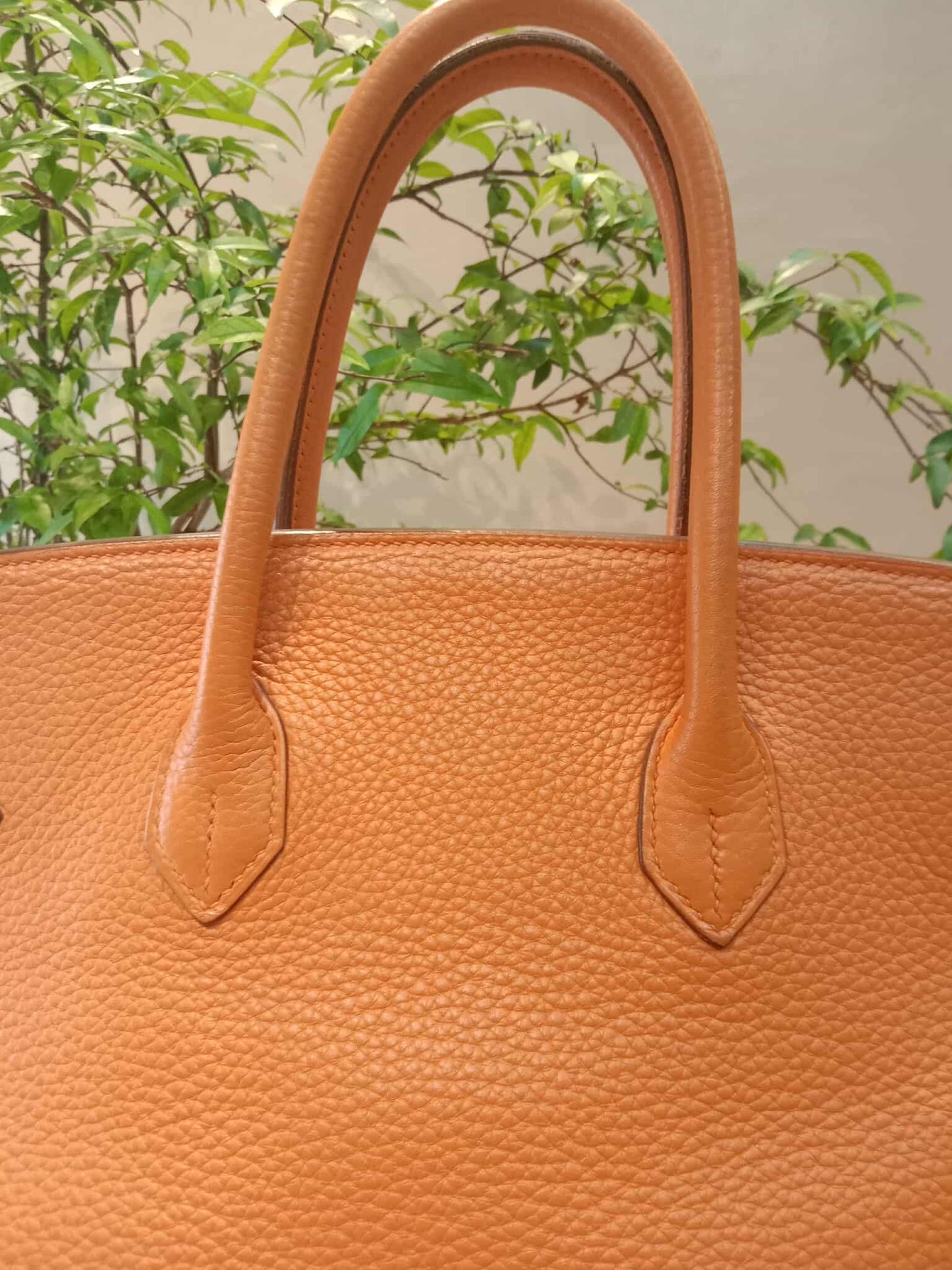 Hermes Birkin 35 Poppy Orange Clemence Stamp L Square 2008
