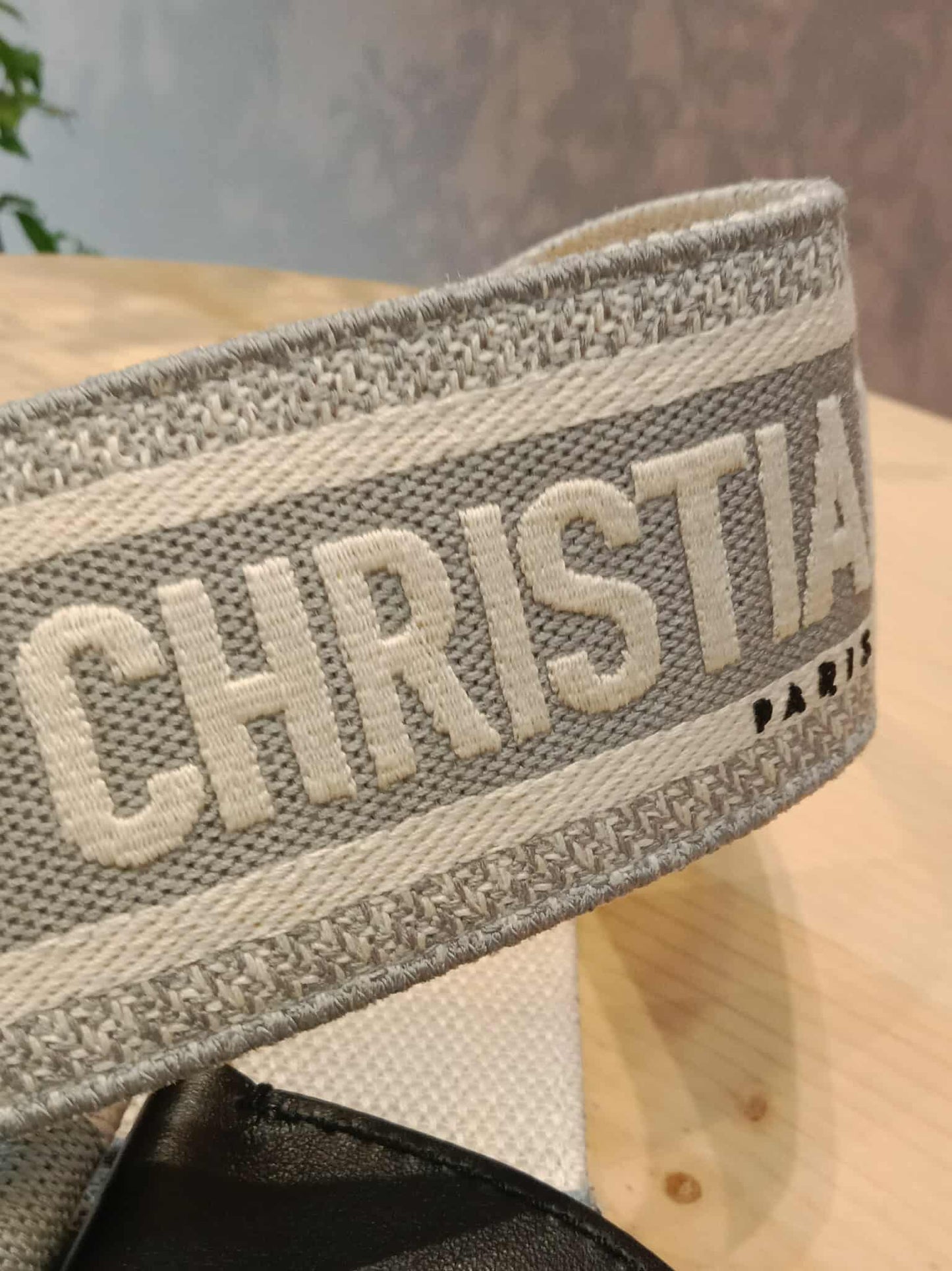 Dior Embroidered Logo Shoulder Strap