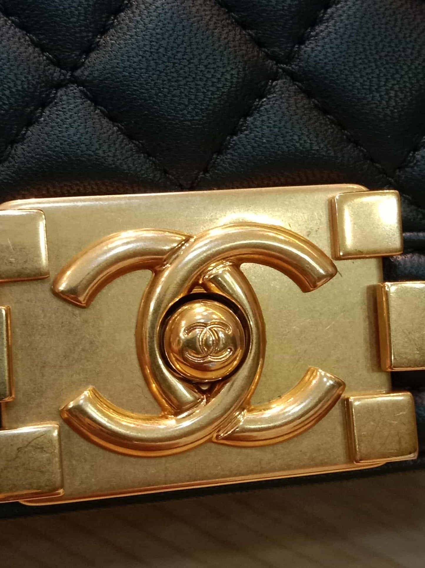 Chanel Leboy Quilted Lambskin Old Medium Black Series 23
