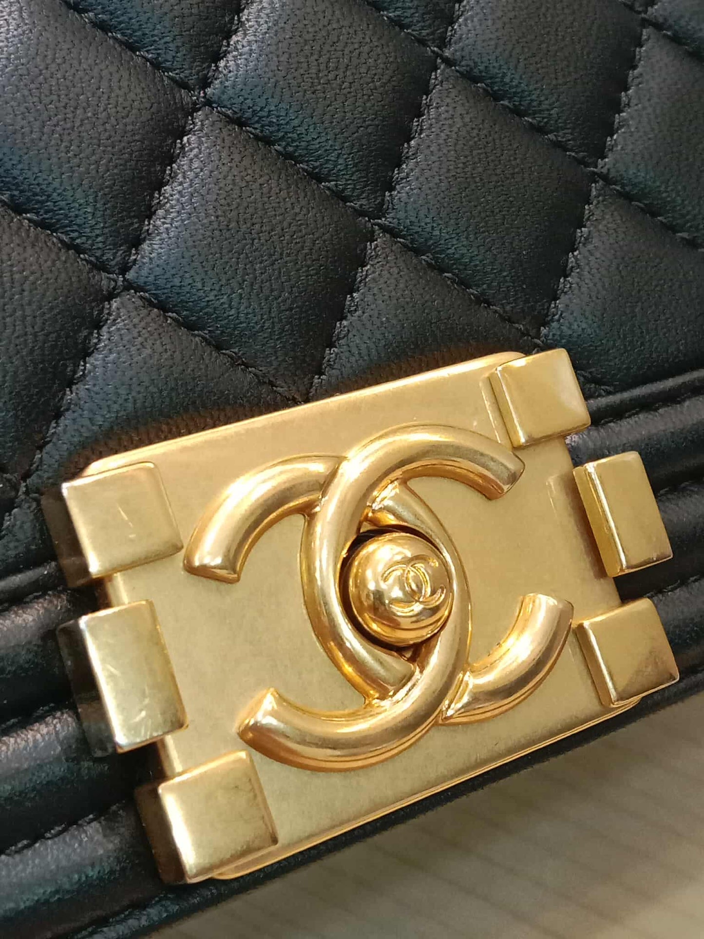 Chanel Leboy Quilted Lambskin Old Medium Black Series 23