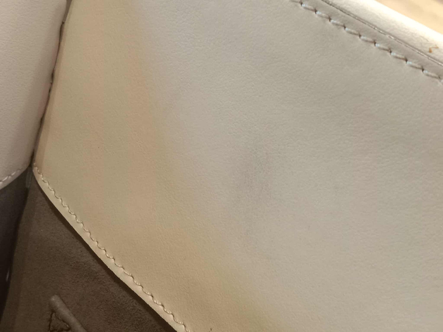 Fendi White Whipstitch Runaway Leather Satchel Bag