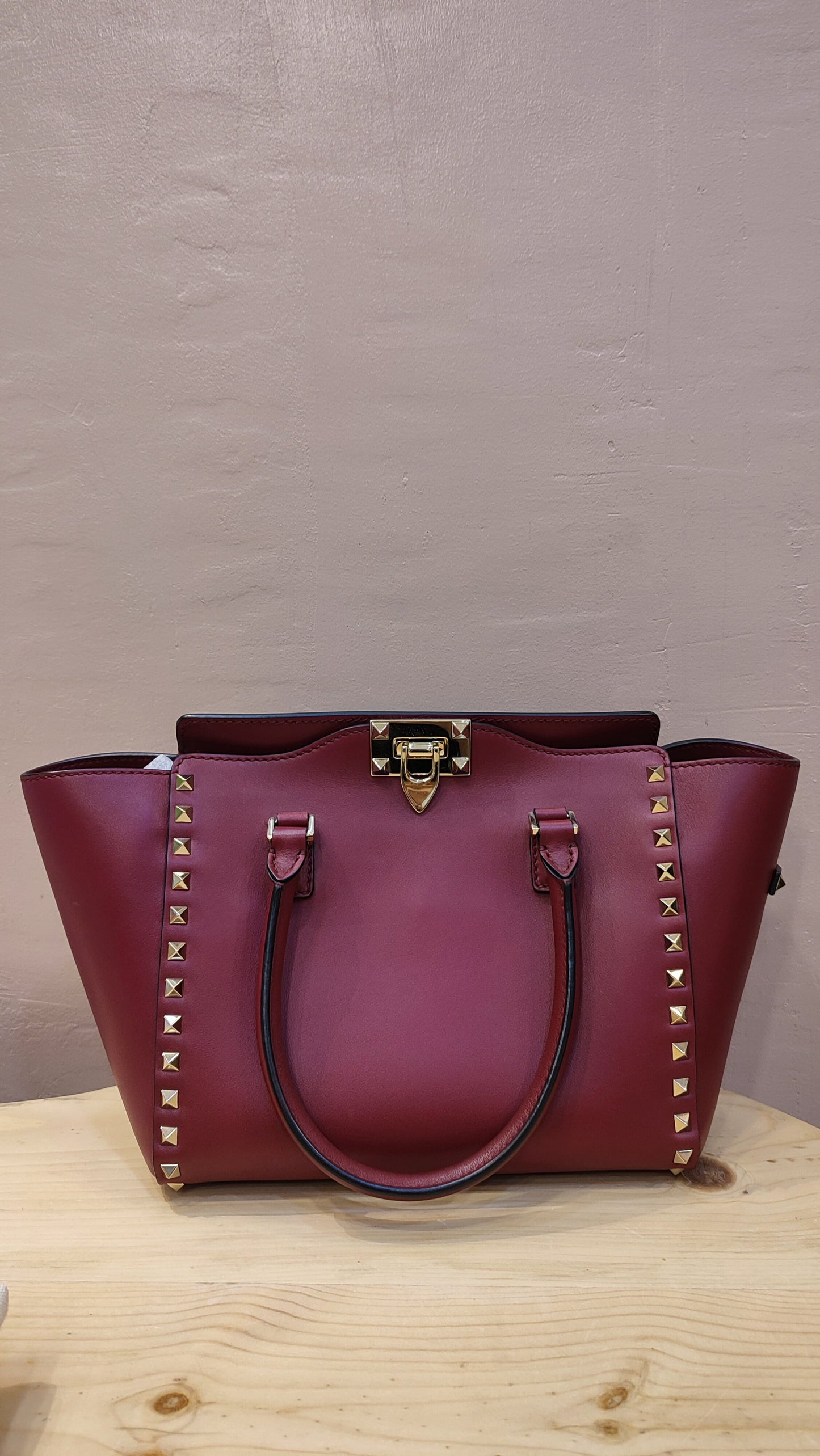 Valentino Rockstud Red Tote Bag