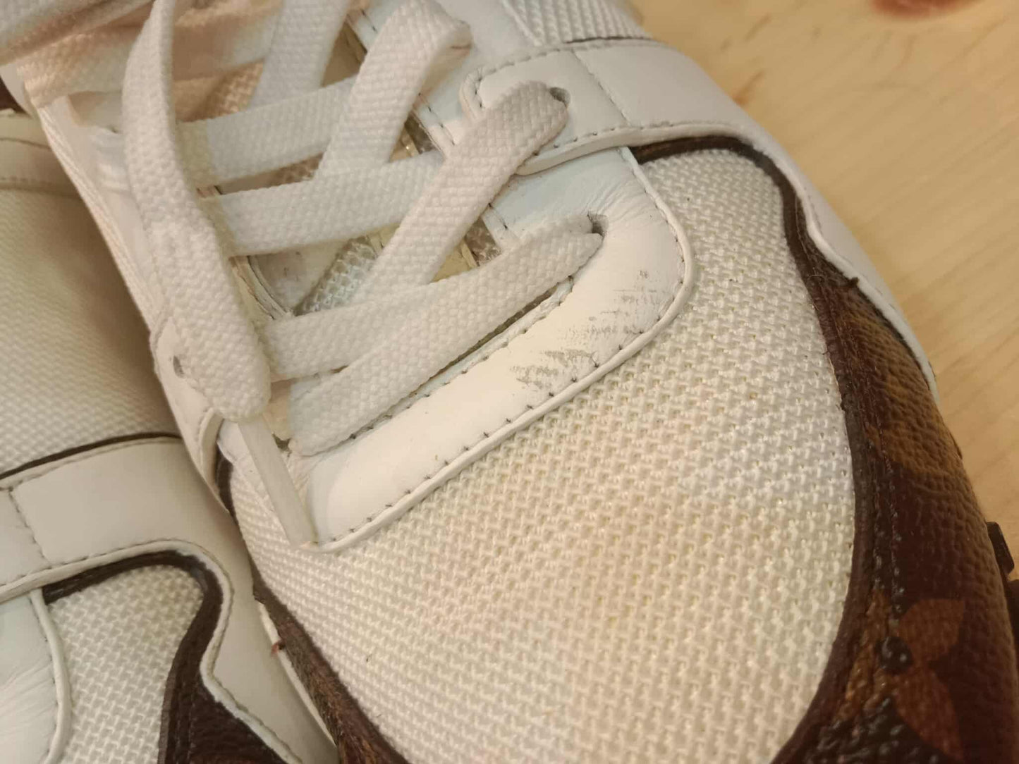 Louis Vuitton White Monogram Reverse Run Away Sneakers Size 37 (24)