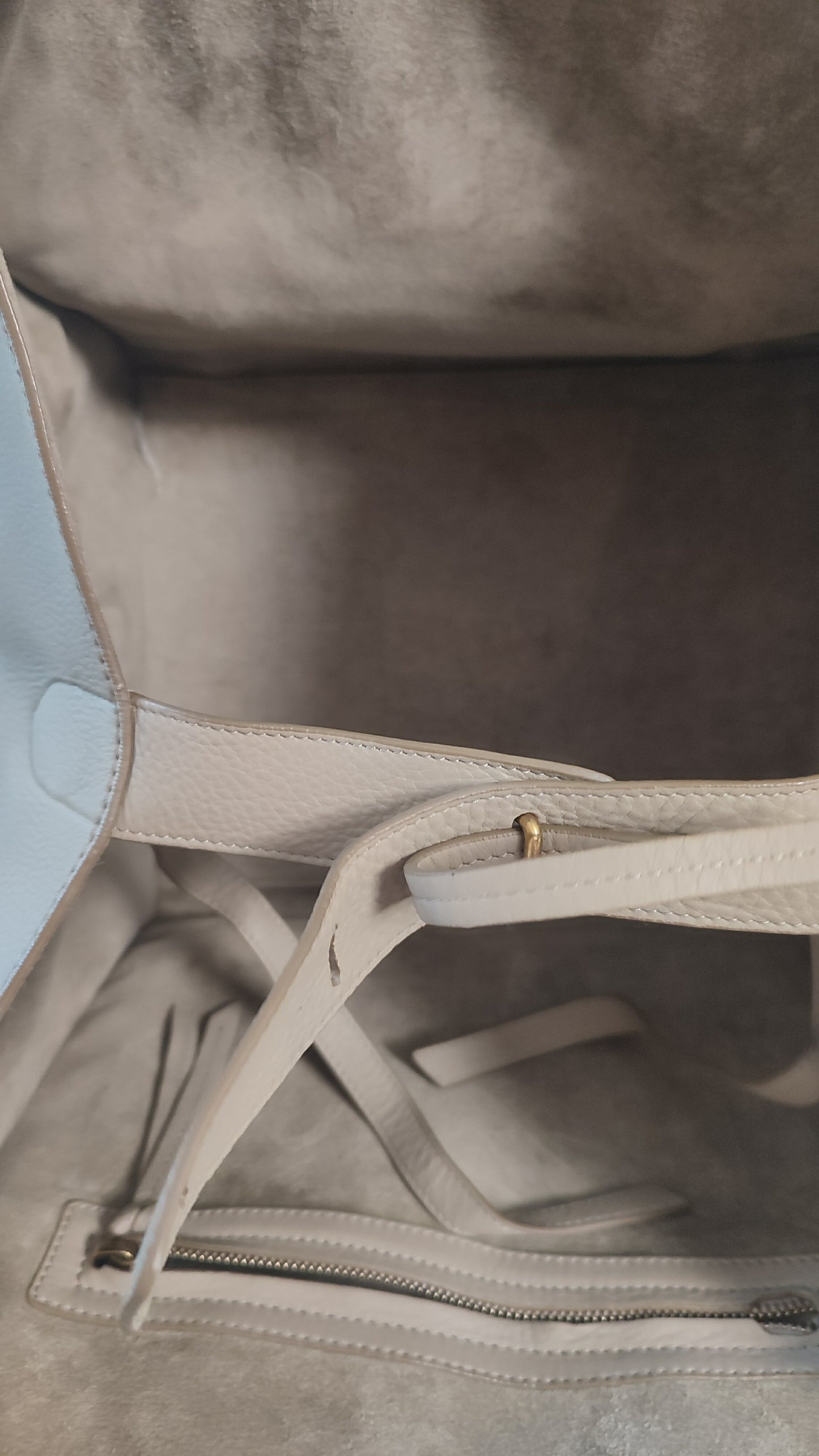 Celine Drummed Phantom Taupe Bag