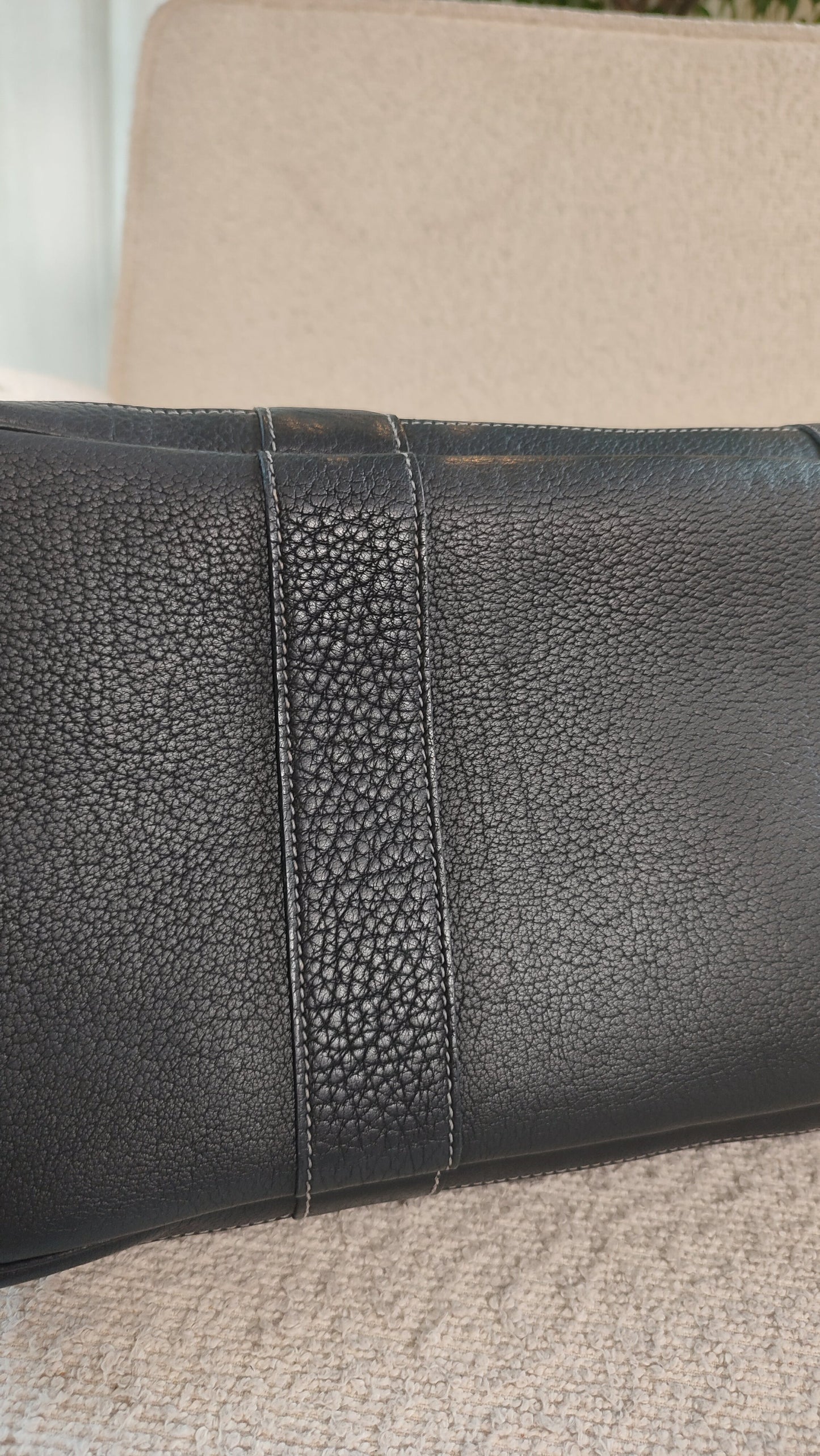 Hermes GPT 36 Noir Canvas/Leather Bag Stamp T 2015
