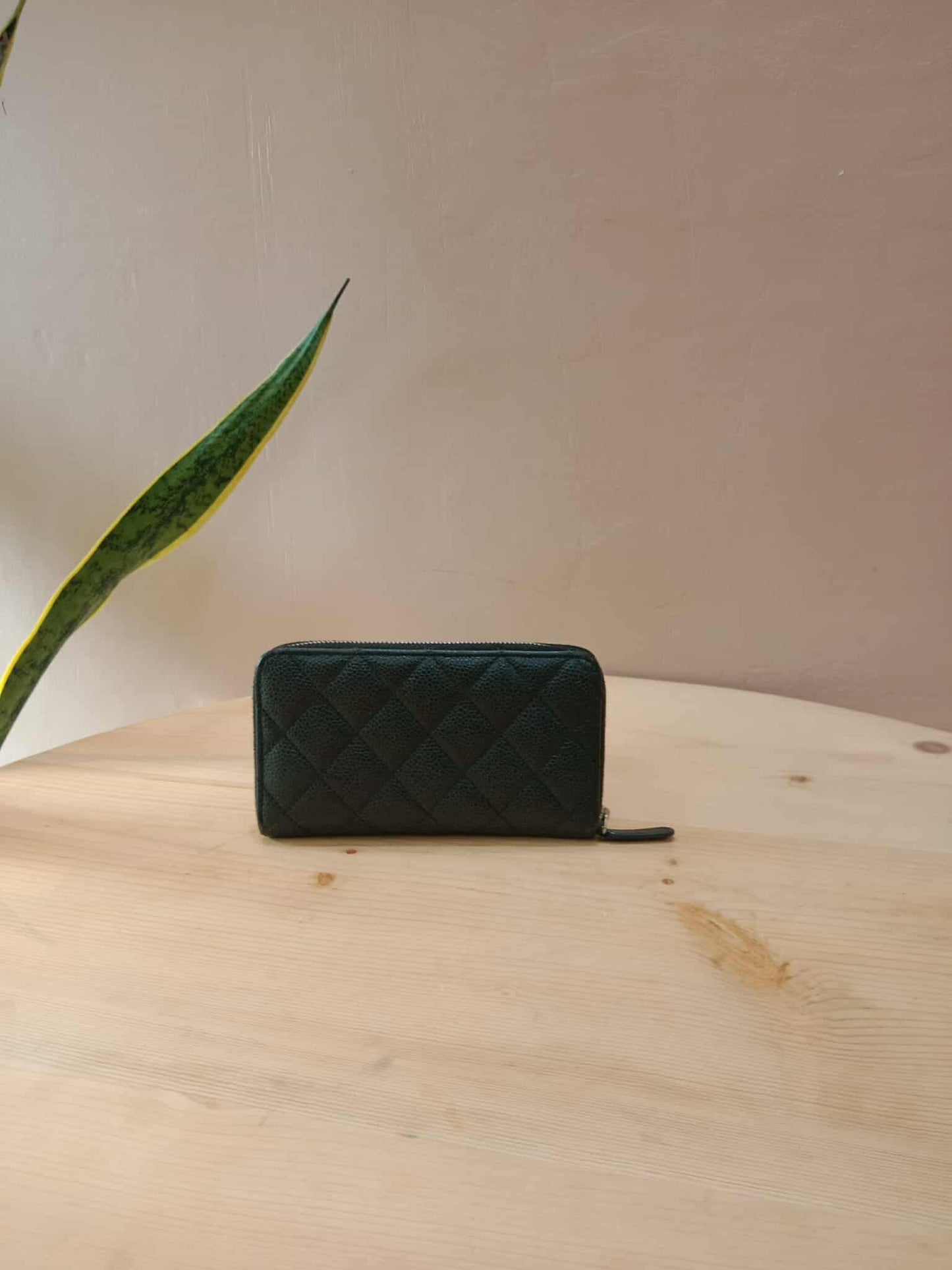 Chanel Long Zipped Wallet Caviar Black Series 19