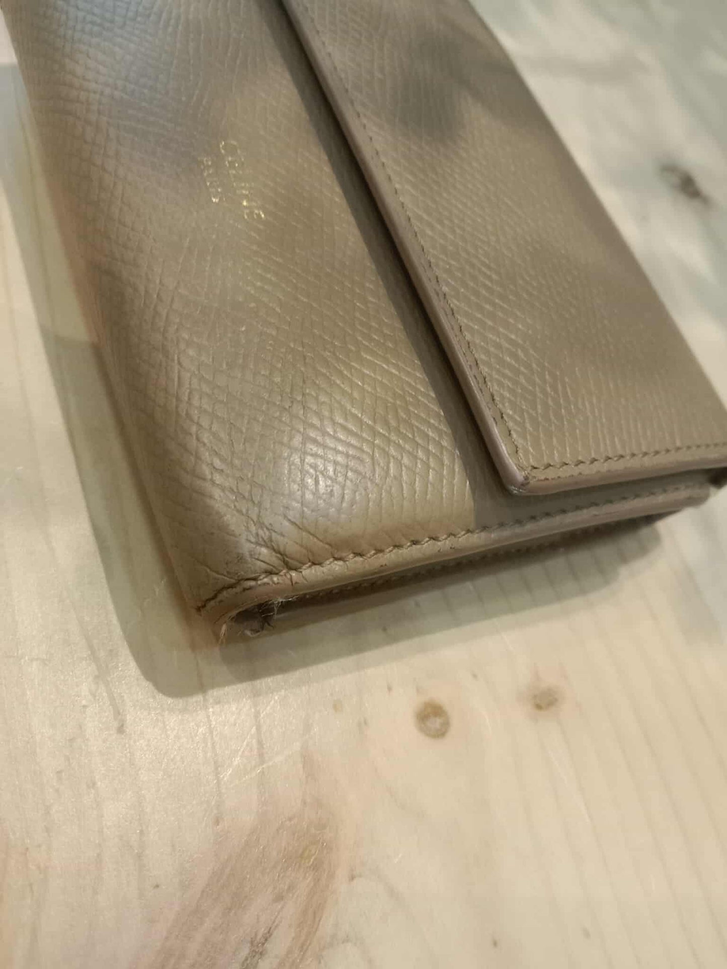Celine Beige Trifold Wallet