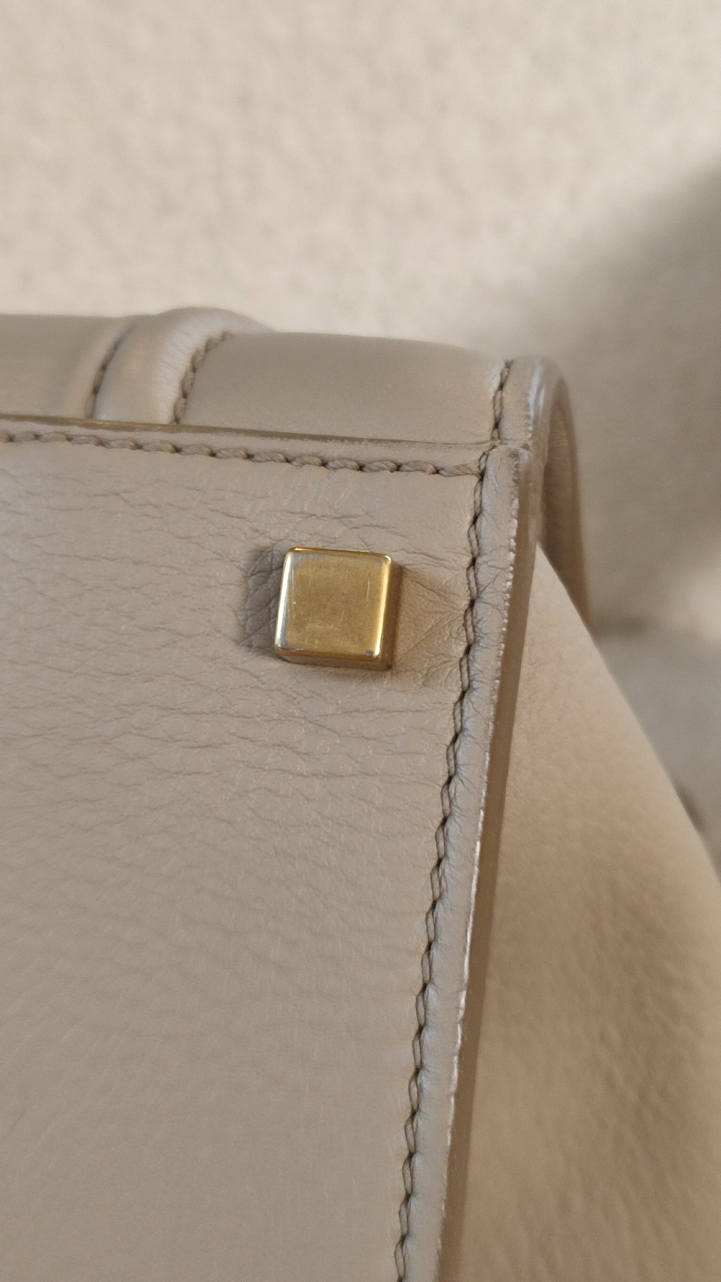 Celine Drummed Phantom Taupe Bag