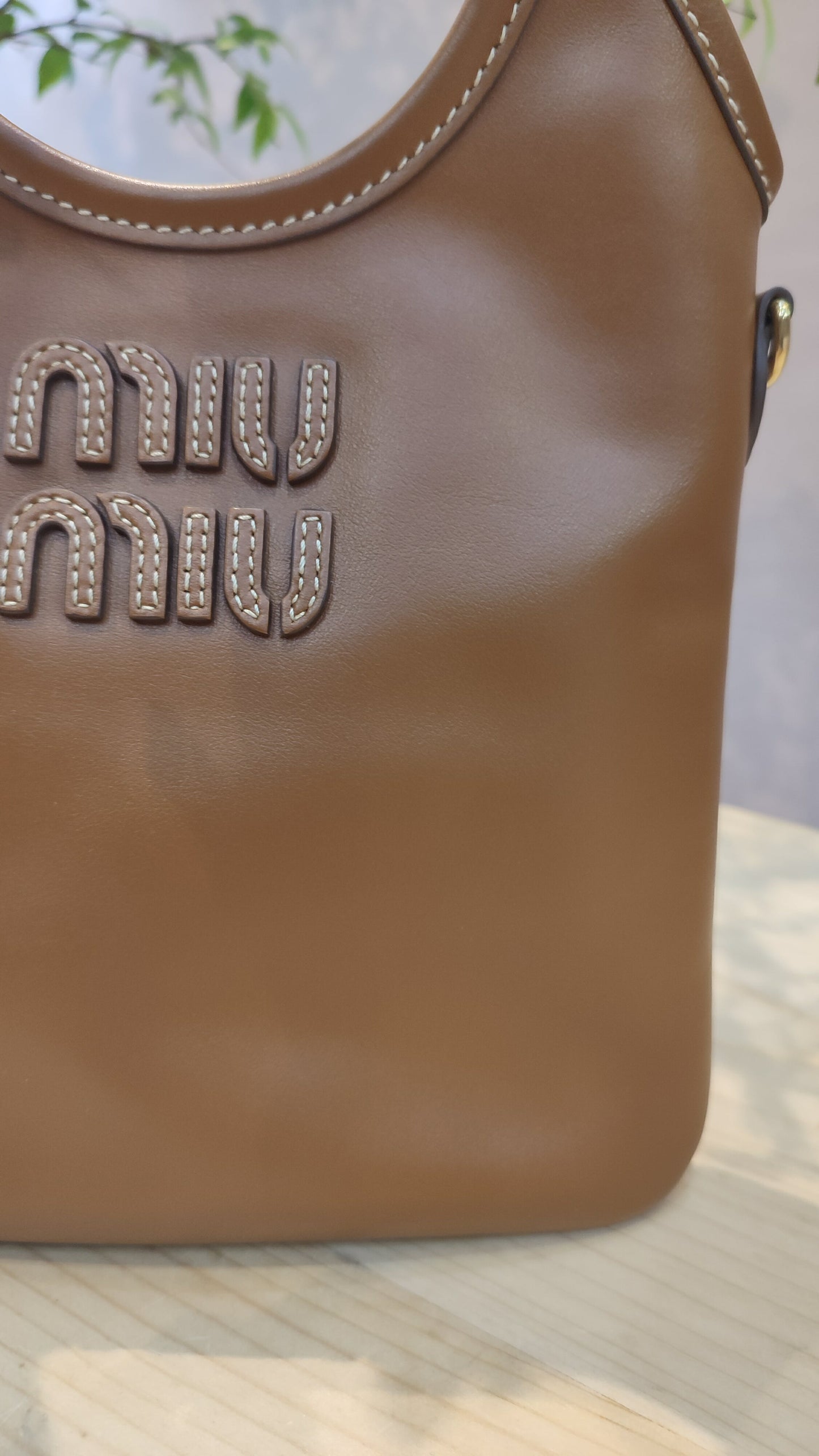 Miu Miu Ivy Tote Bag Cognac Mini Fullset