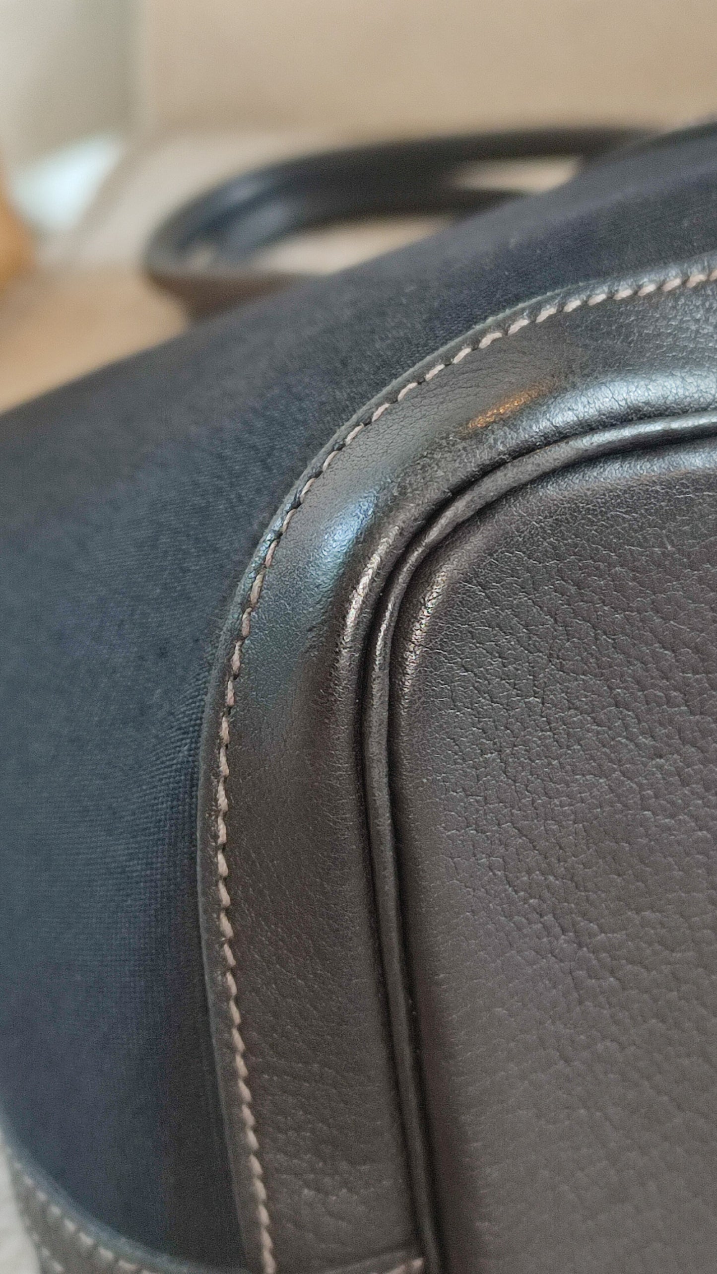 Hermes GPT 36 Noir Canvas/Leather Bag Stamp T 2015