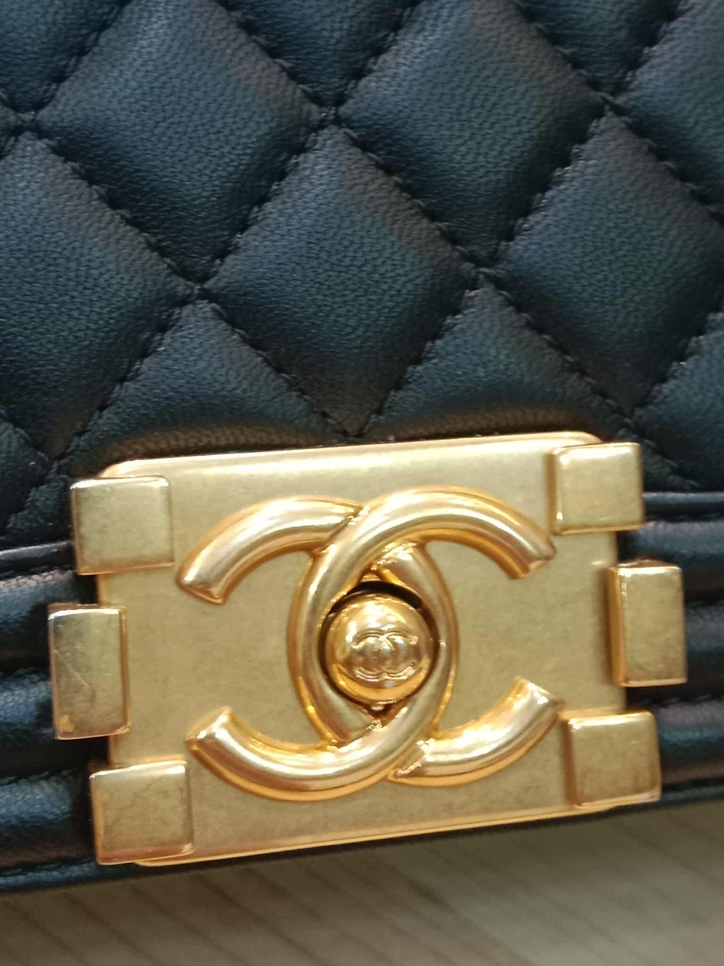 Chanel Leboy Quilted Lambskin Old Medium Black Series 23