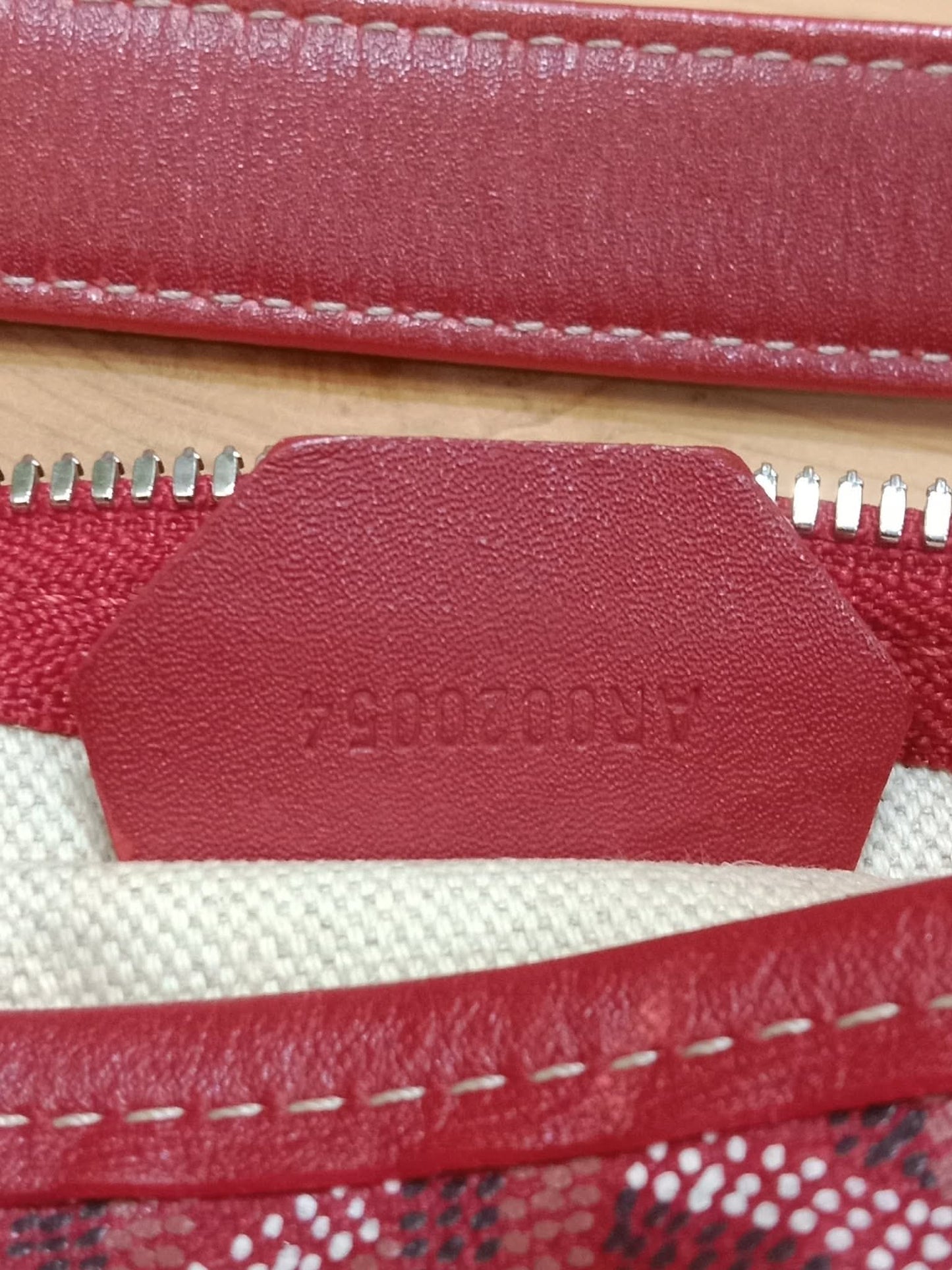Goyard Boheme Hobo Bag Red Monogram Canvas Fidji Chevron Print