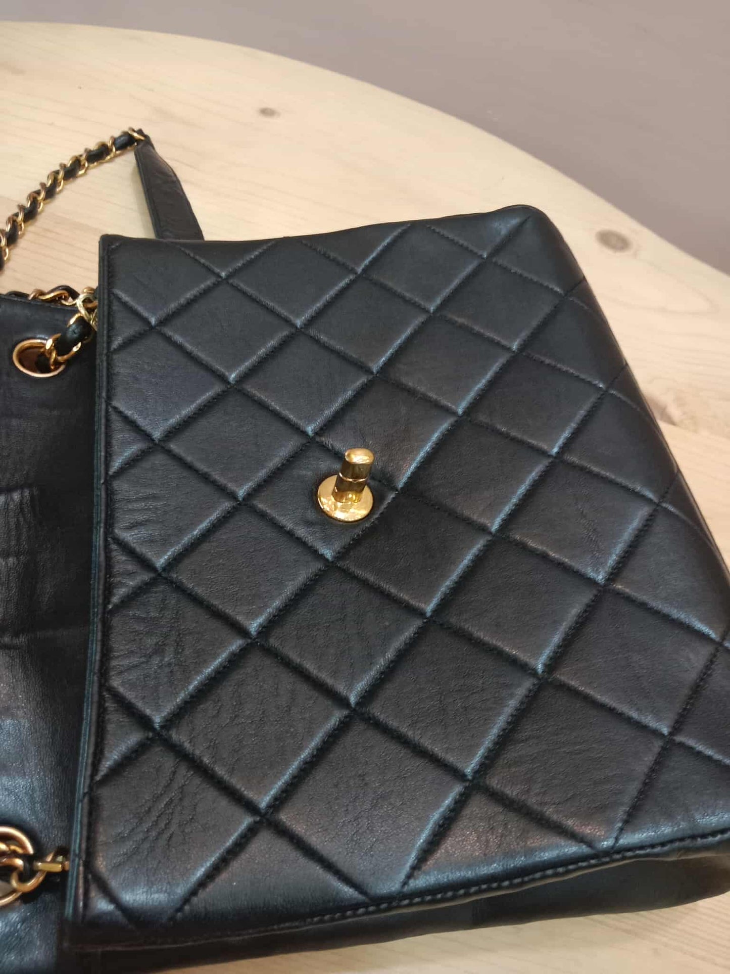 Chanel Vintage Lambskin Flap Black Series 3