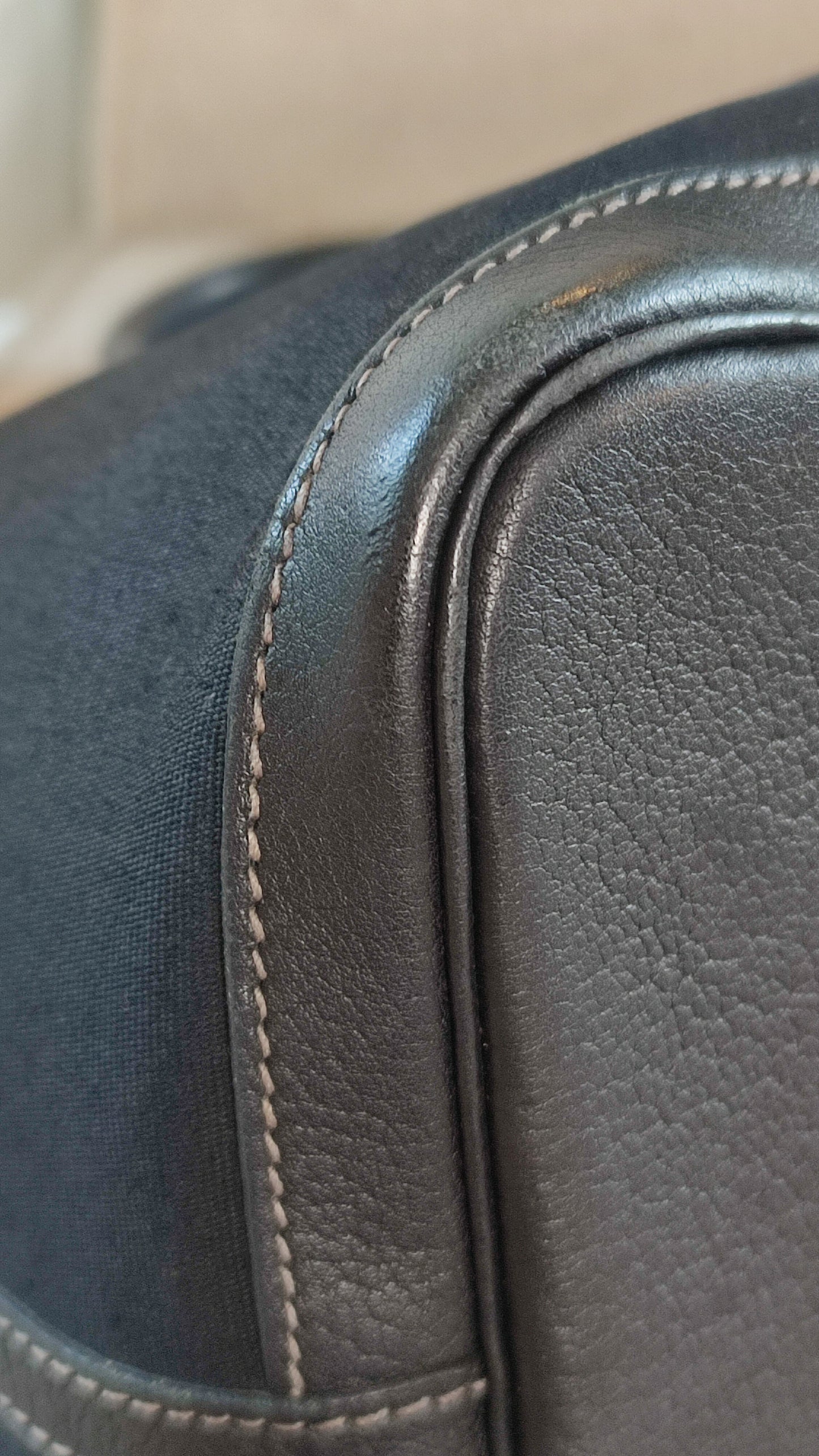 Hermes GPT 36 Noir Canvas/Leather Bag Stamp T 2015