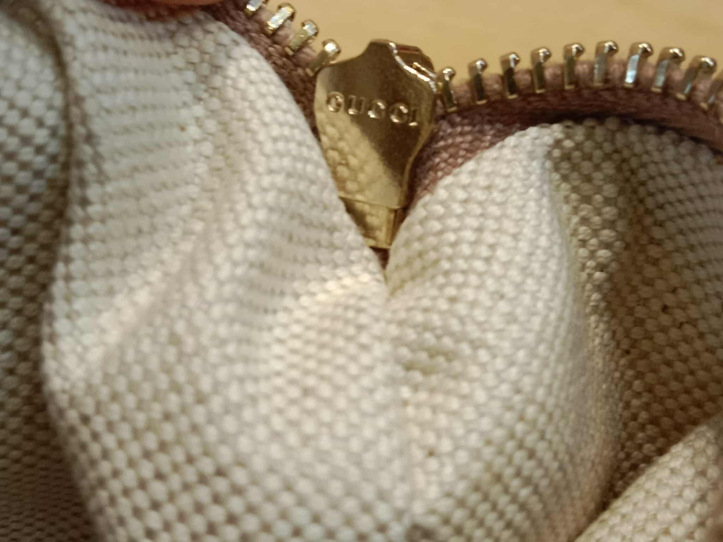 Gucci Beige Microguccissima Nice Patent Leather Satchel Bag