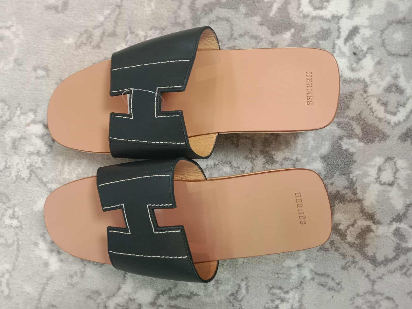 Hermes H Logo Sandals Size 38