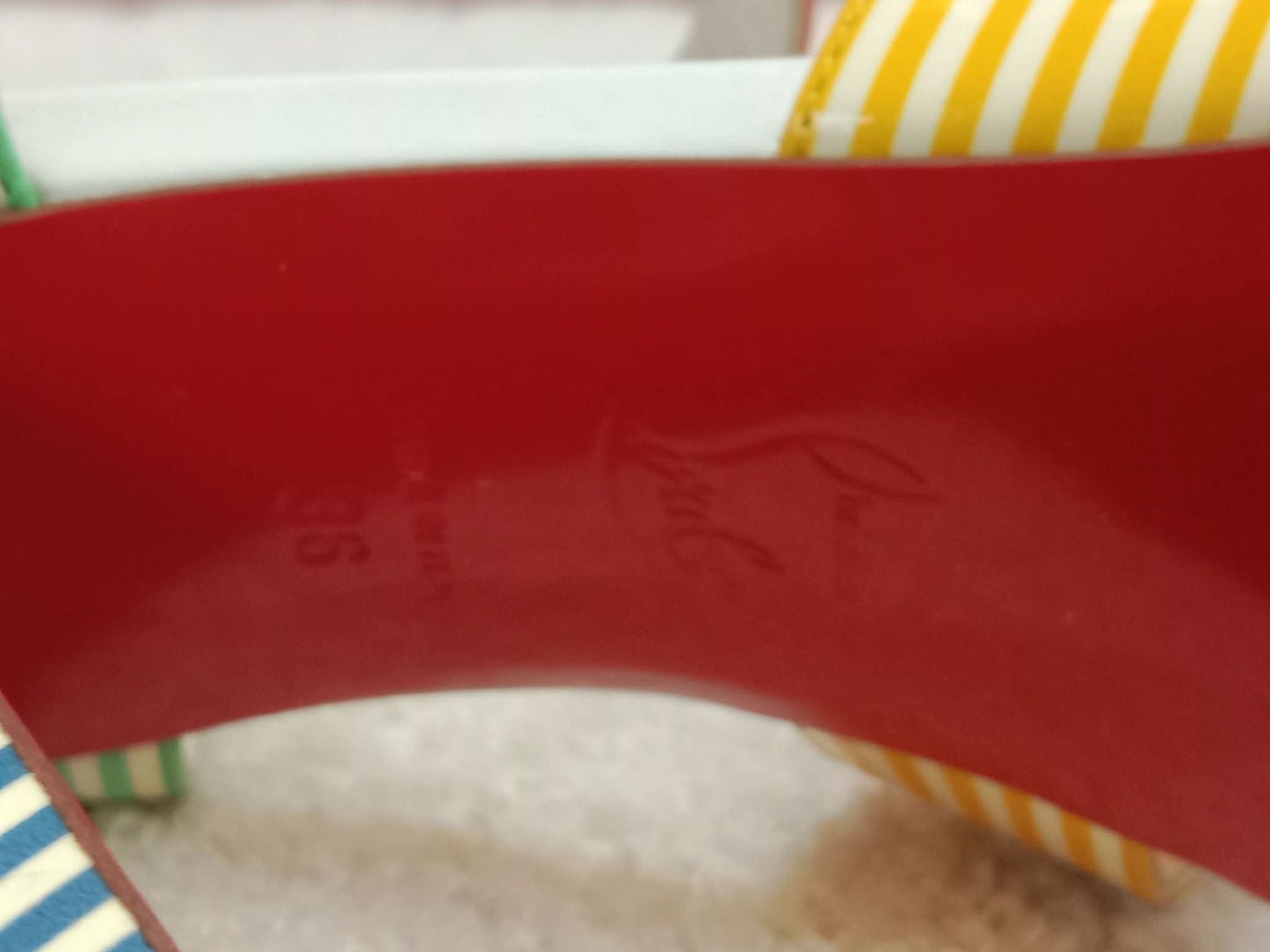Christian Louboutin "Palavas" Sandals Patent Size 36