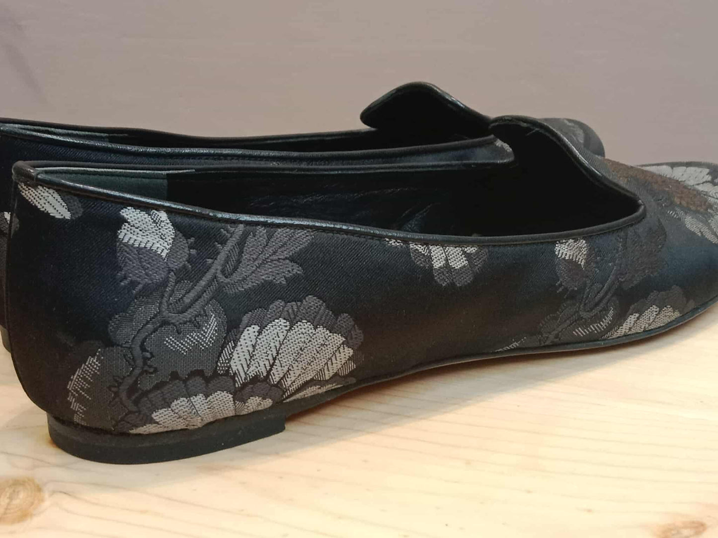 Alexander McQueen Silk Loafer Flats Black Sie 38