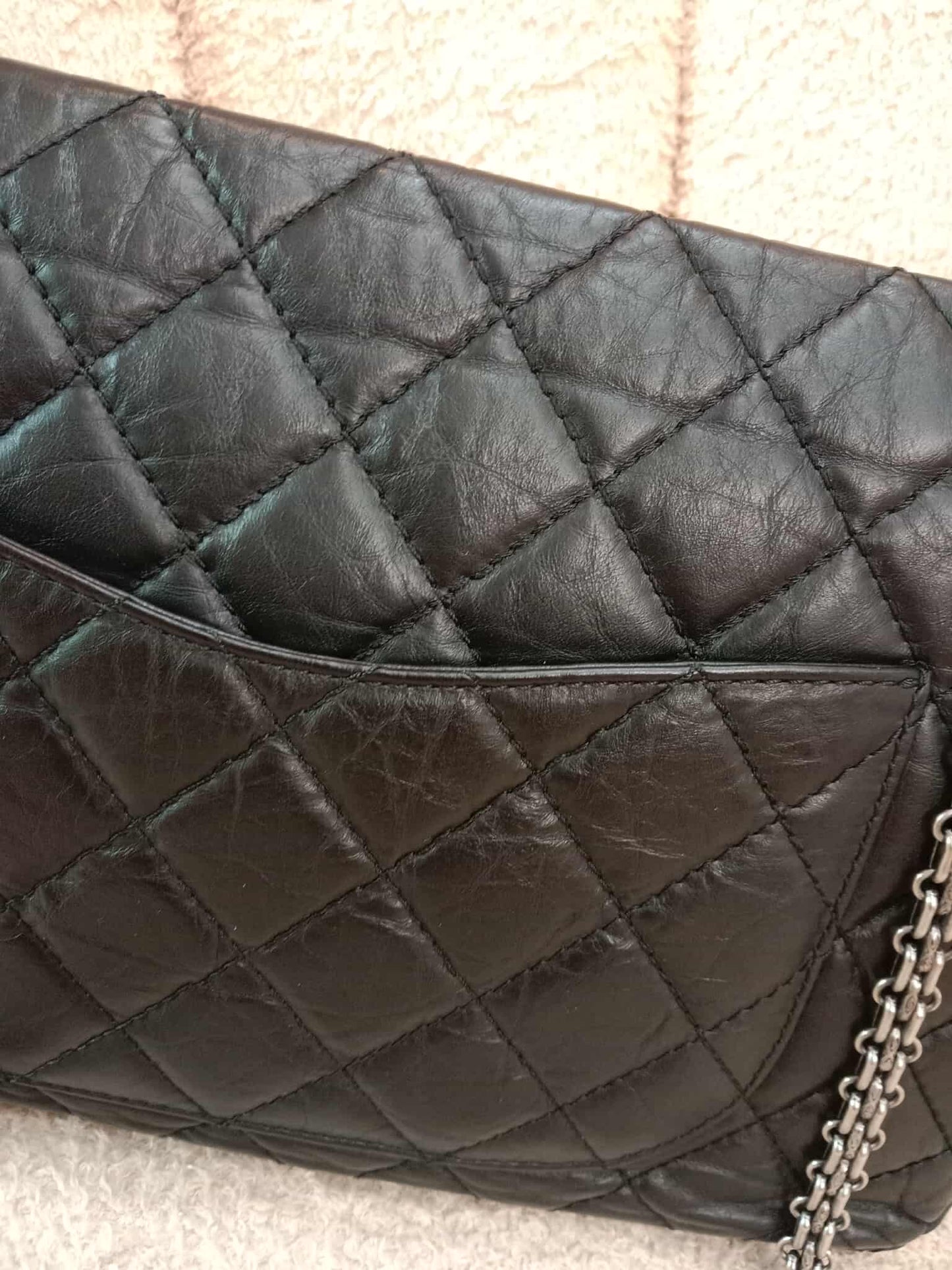 Chanel Reissue Mademoiselle Double Flap Black Calfskin Series 14