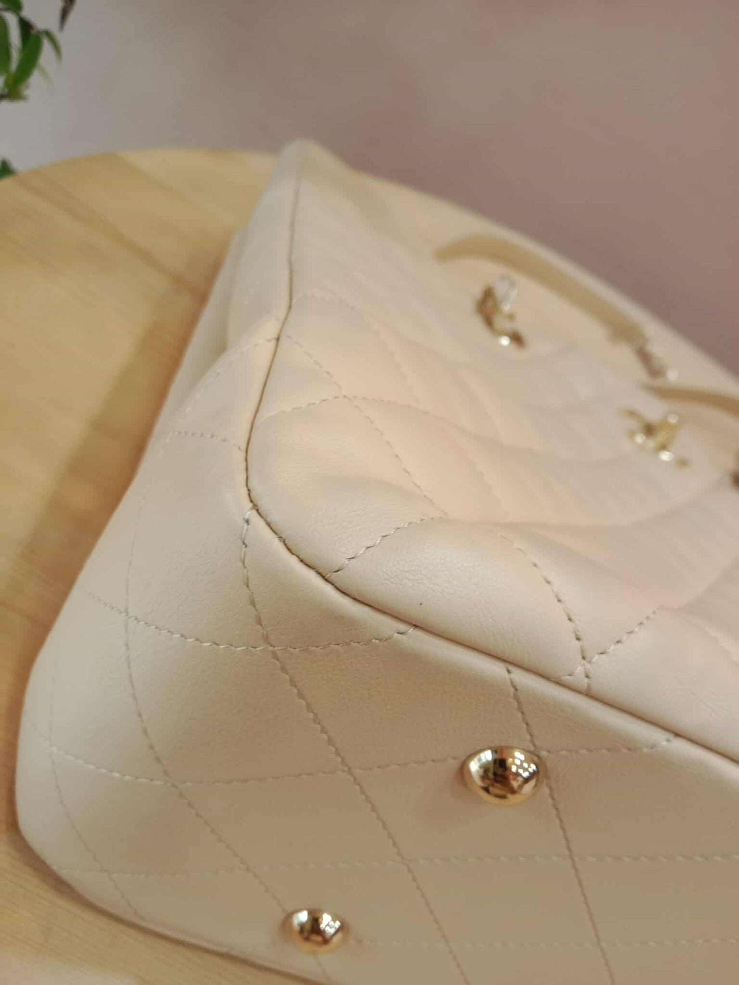 Chanel Classic CC Tote Beige Lambskin Series 21